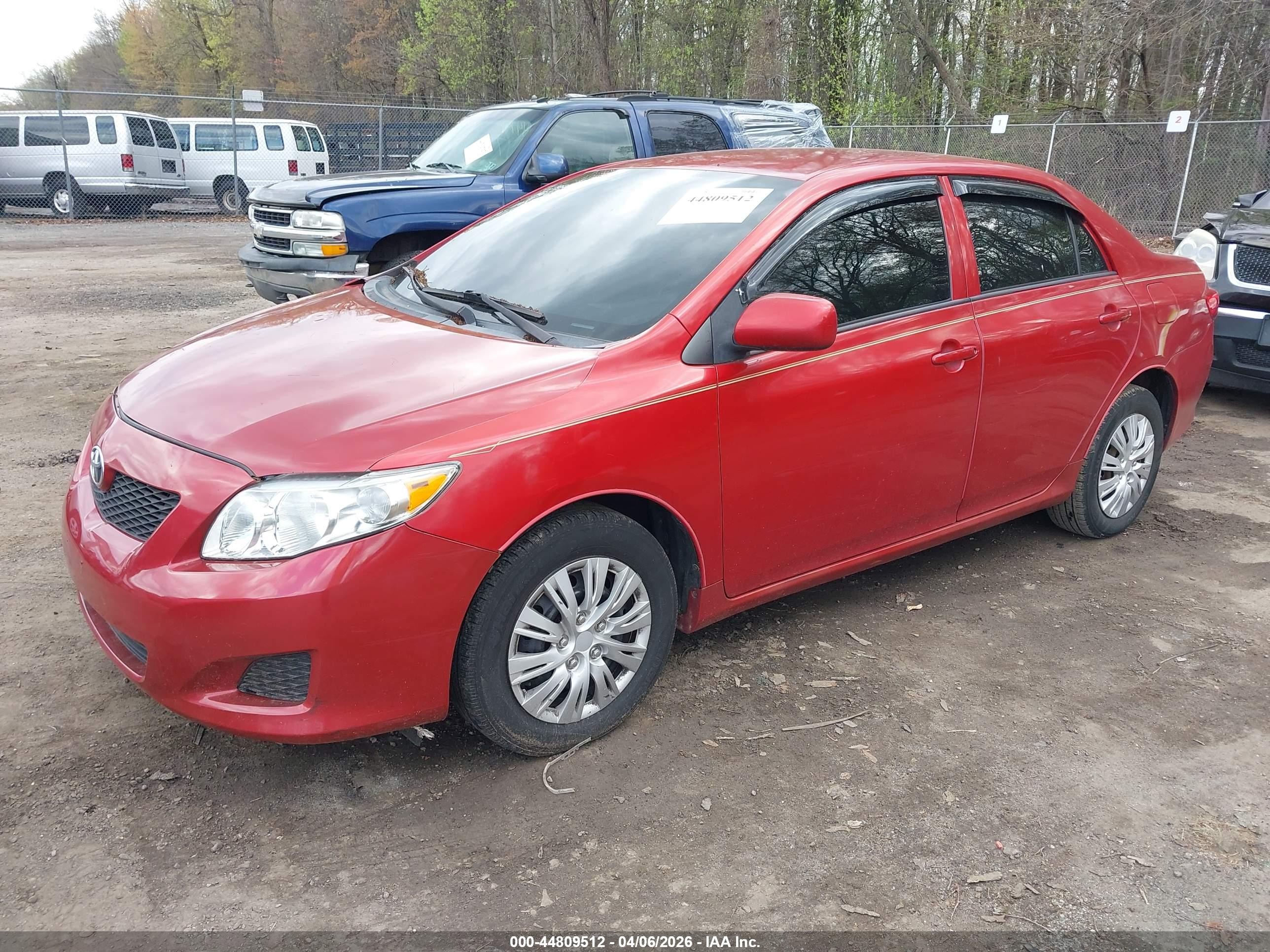 2009 Toyota Corolla Le Red vin: 2T1BU40E89C177740
