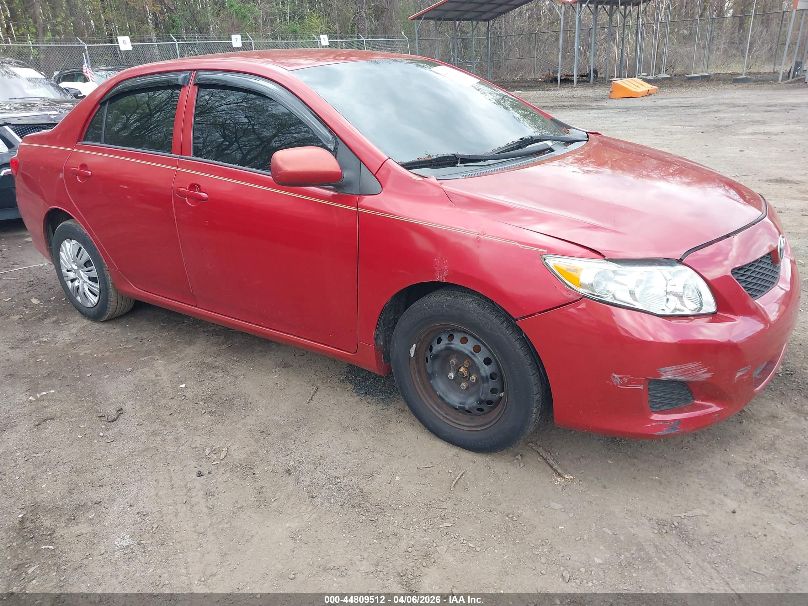 2009 Toyota Corolla Le Red vin: 2T1BU40E89C177740