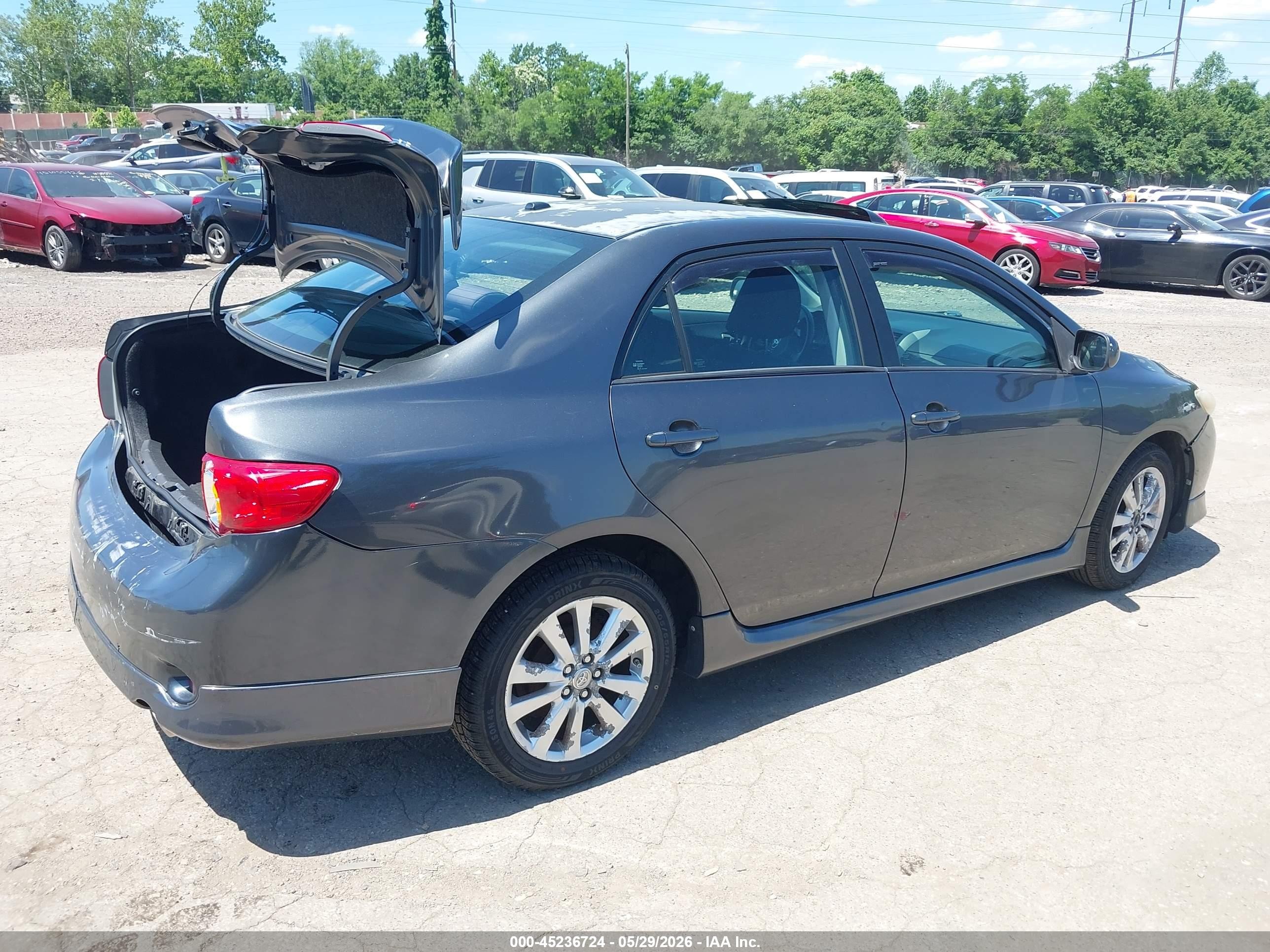 2009 Toyota Corolla S Gray vin: 2T1BU40E99C017267