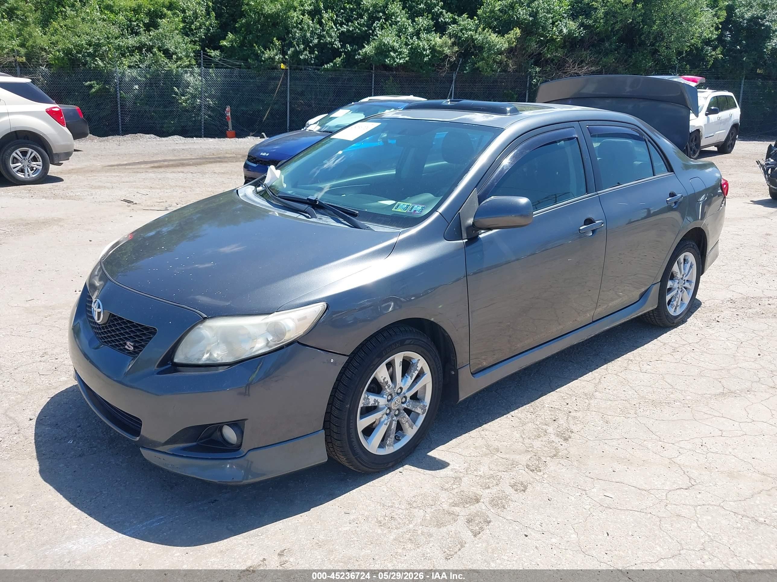 2009 Toyota Corolla S Gray vin: 2T1BU40E99C017267