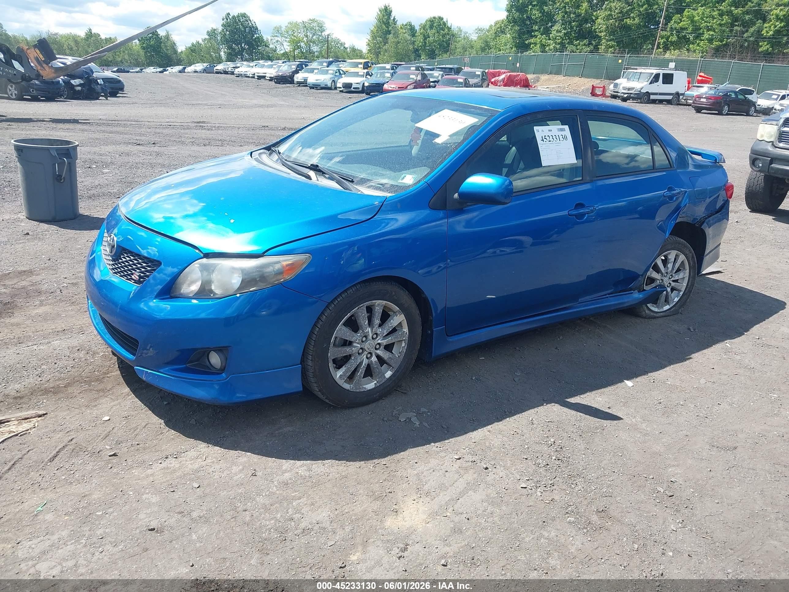 2009 Toyota Corolla S Blue vin: 2T1BU40E99C090316