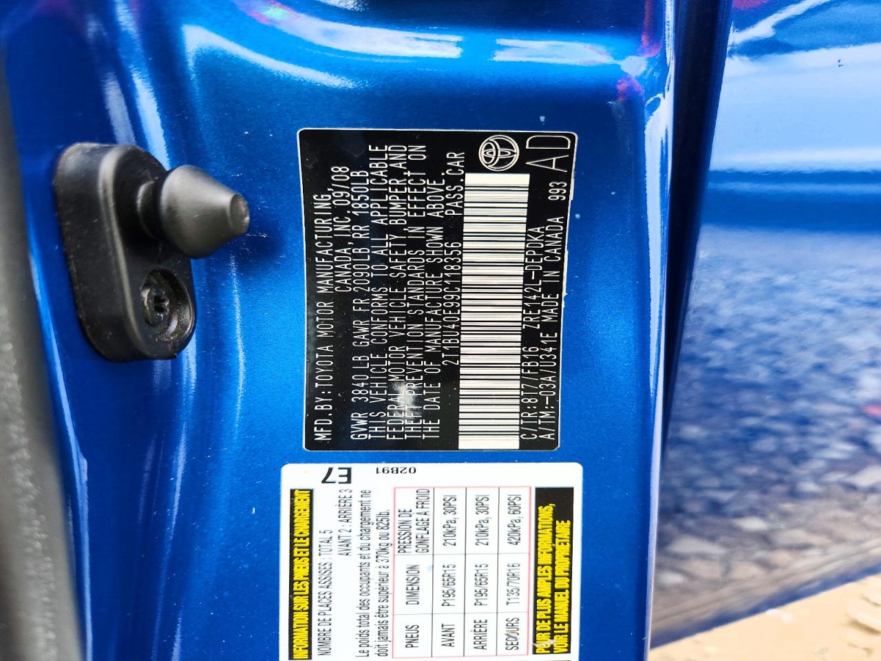2009 Toyota Corolla Base Blue vin: 2T1BU40E99C118356