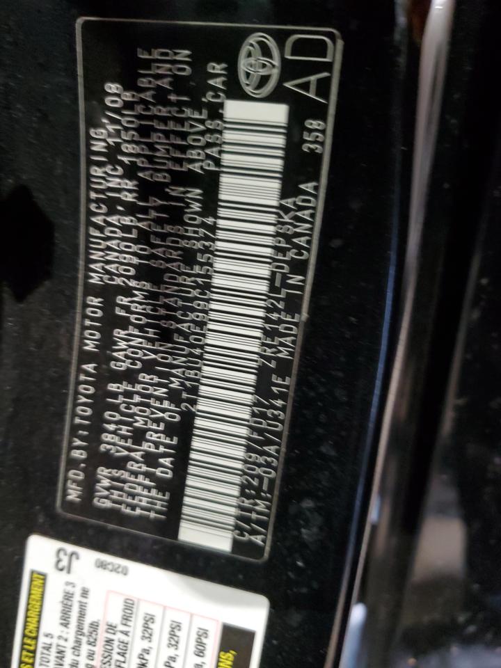 2009 Toyota Corolla Base Black vin: 2T1BU40E99C155374