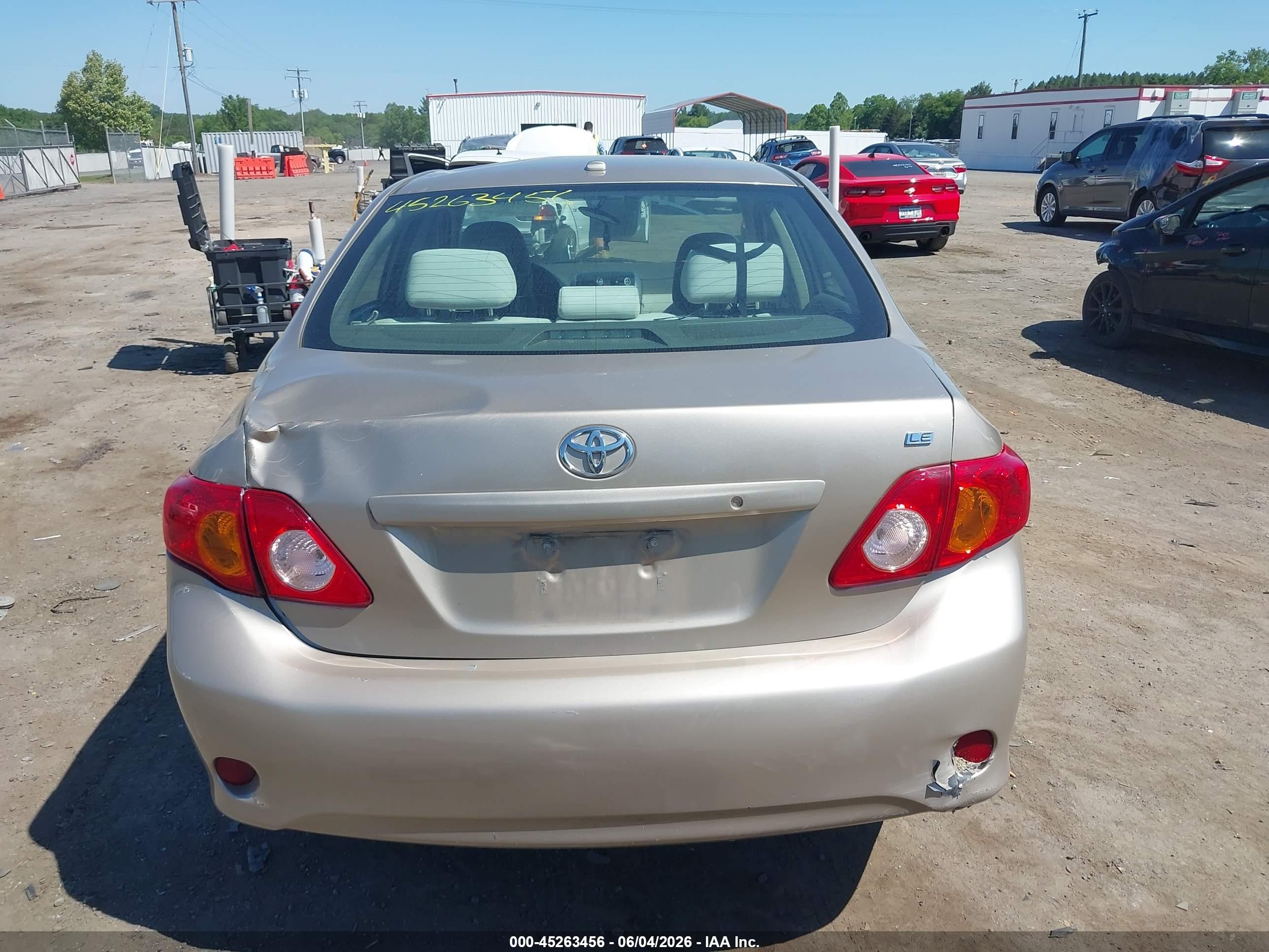 2009 Toyota Corolla Le Gold vin: 2T1BU40E99C166102