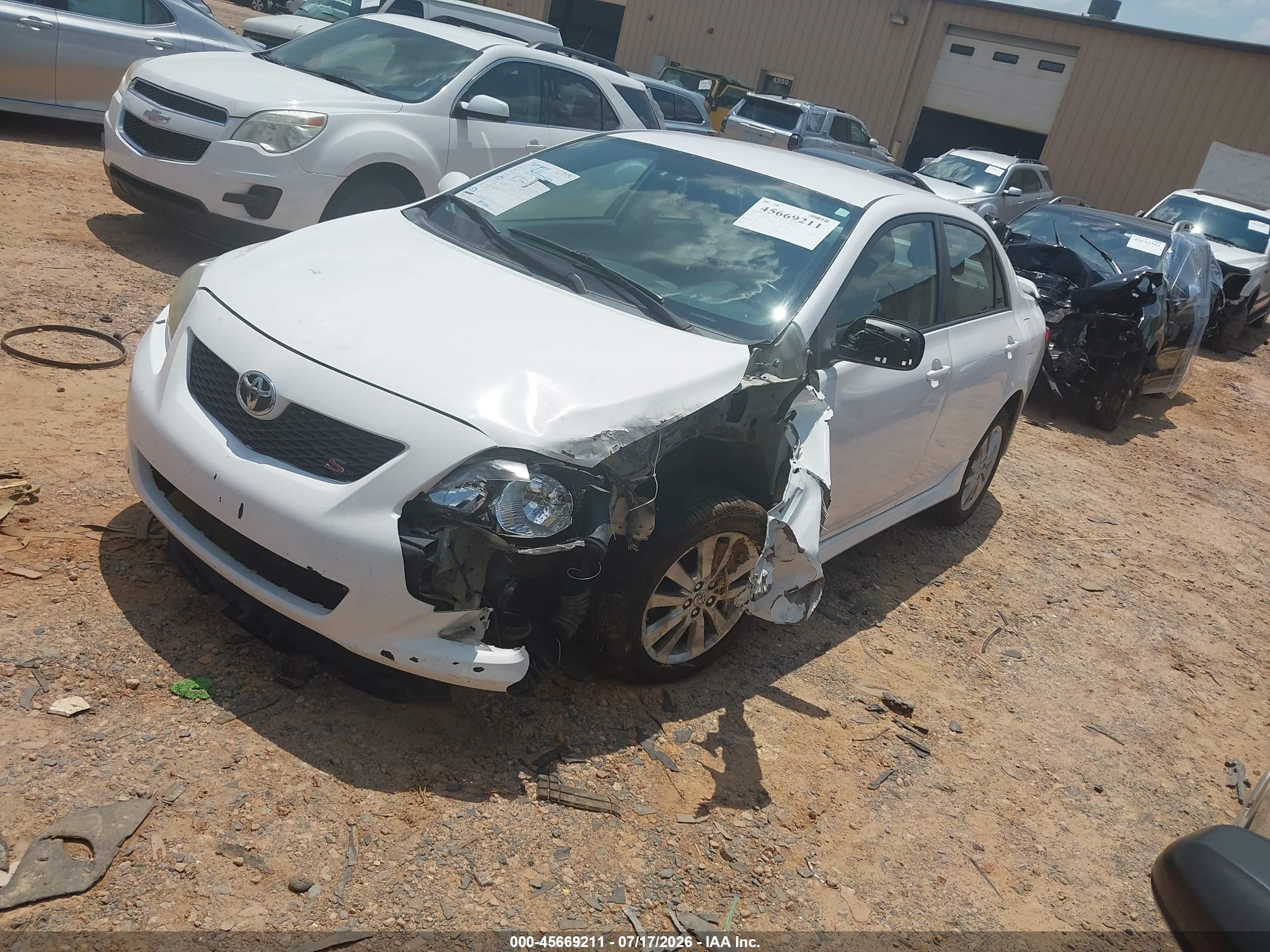 2009 Toyota Corolla S White vin: 2T1BU40E99C173714