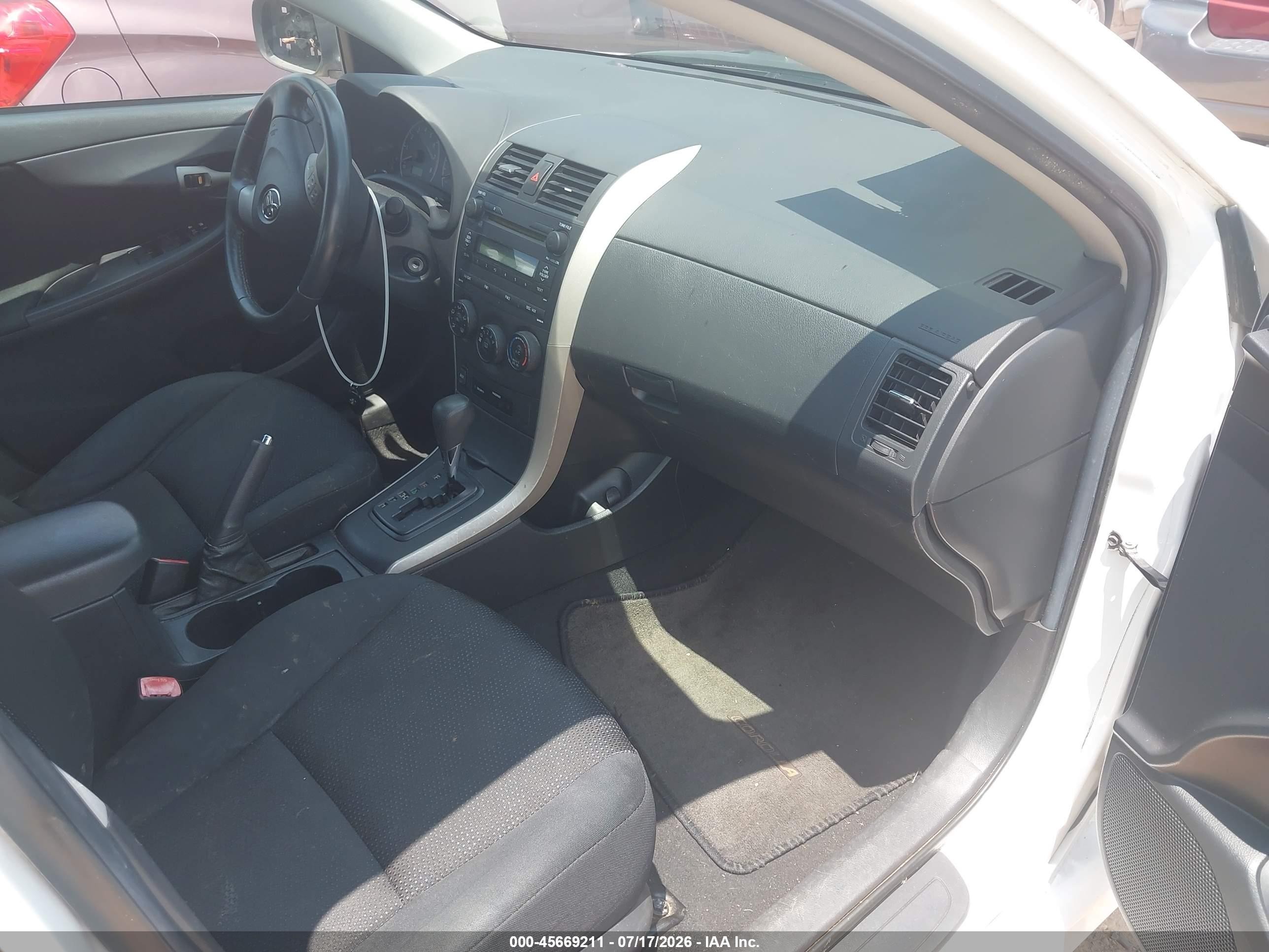 2009 Toyota Corolla S White vin: 2T1BU40E99C173714