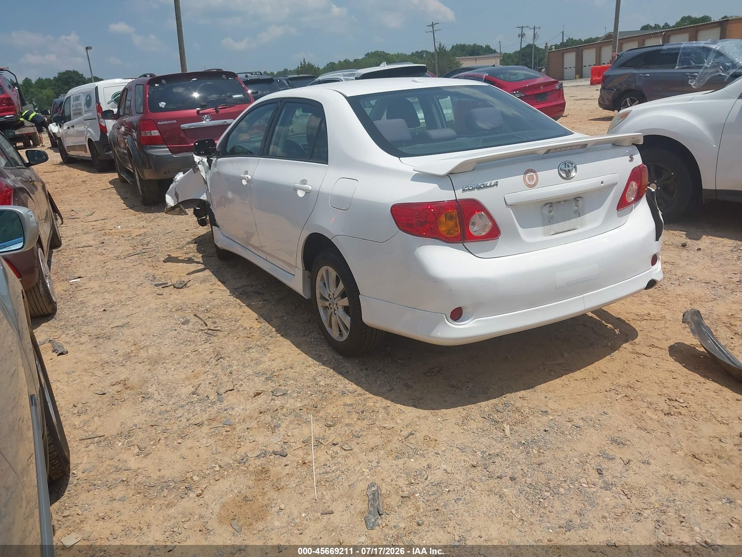 2009 Toyota Corolla S White vin: 2T1BU40E99C173714