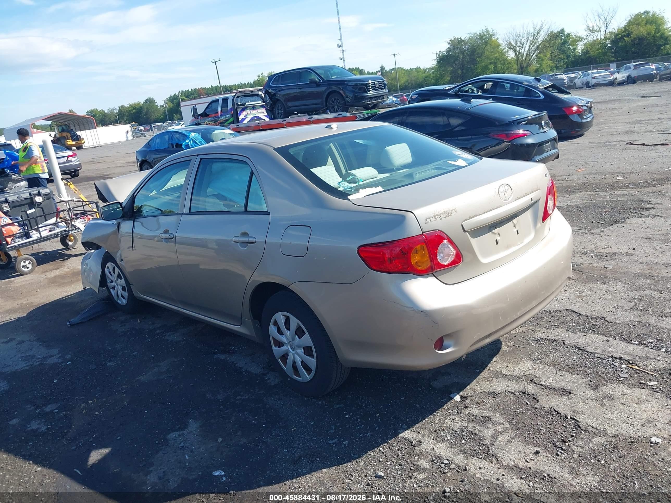 2009 Toyota Corolla Le Gold vin: 2T1BU40E99C180582