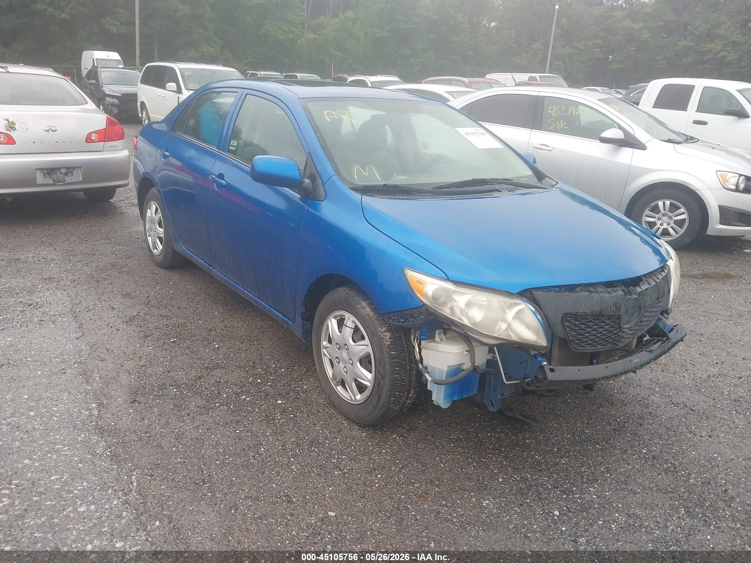 2009 Toyota Corolla Le Blue vin: 2T1BU40EX9C017911