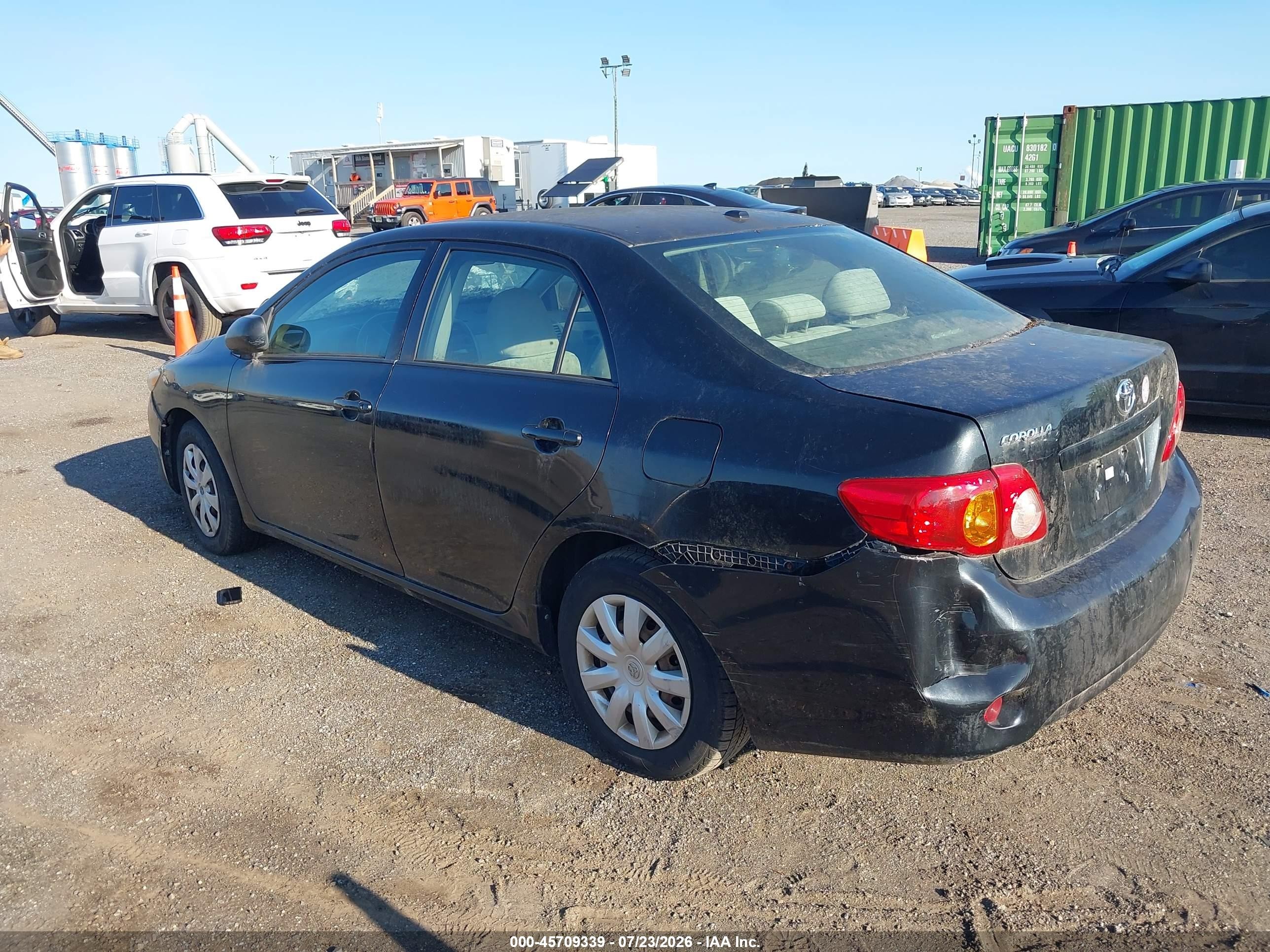 2009 Toyota Corolla Черный vin: 2T1BU40EX9C020355