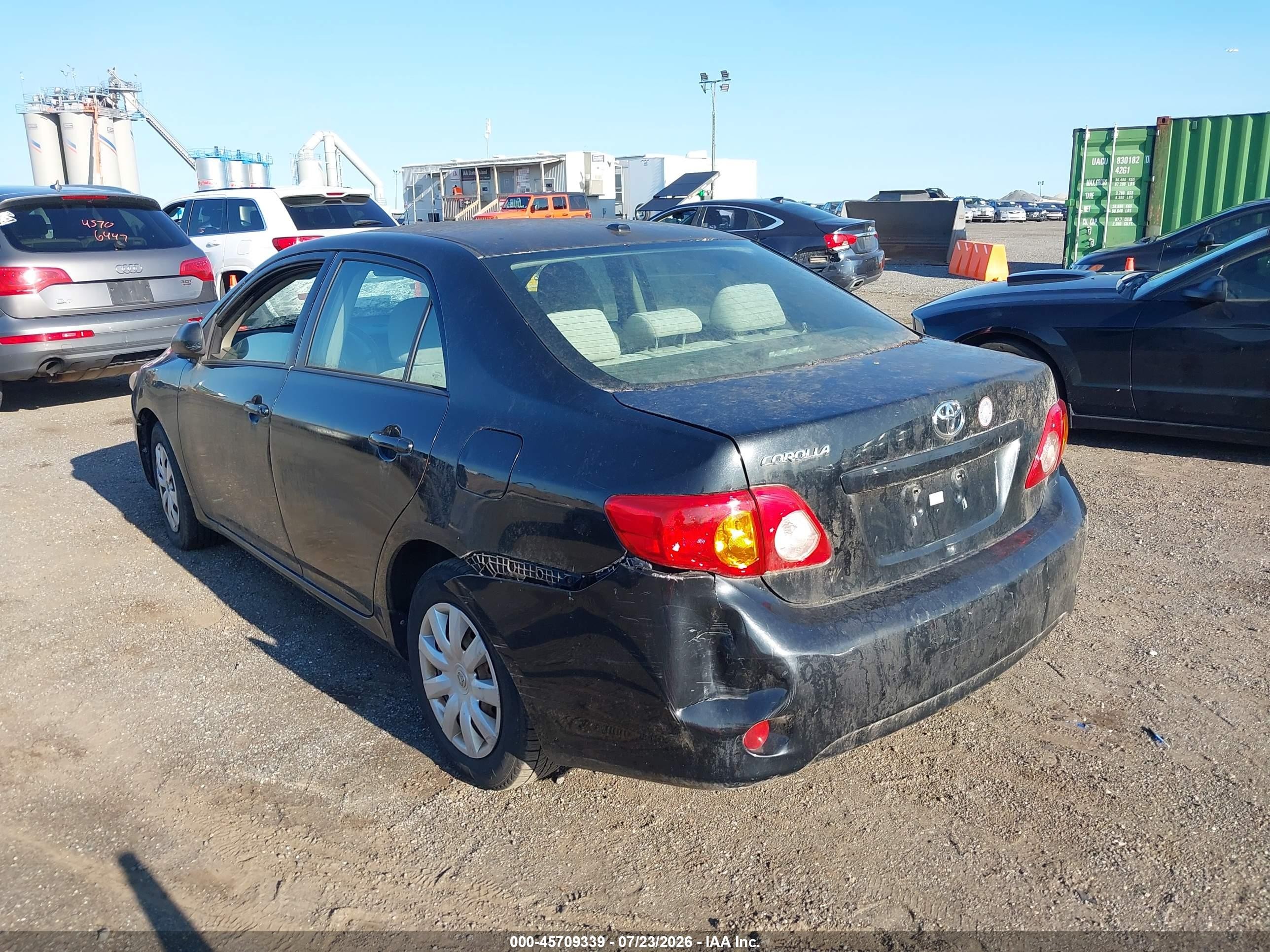 2009 Toyota Corolla Черный vin: 2T1BU40EX9C020355