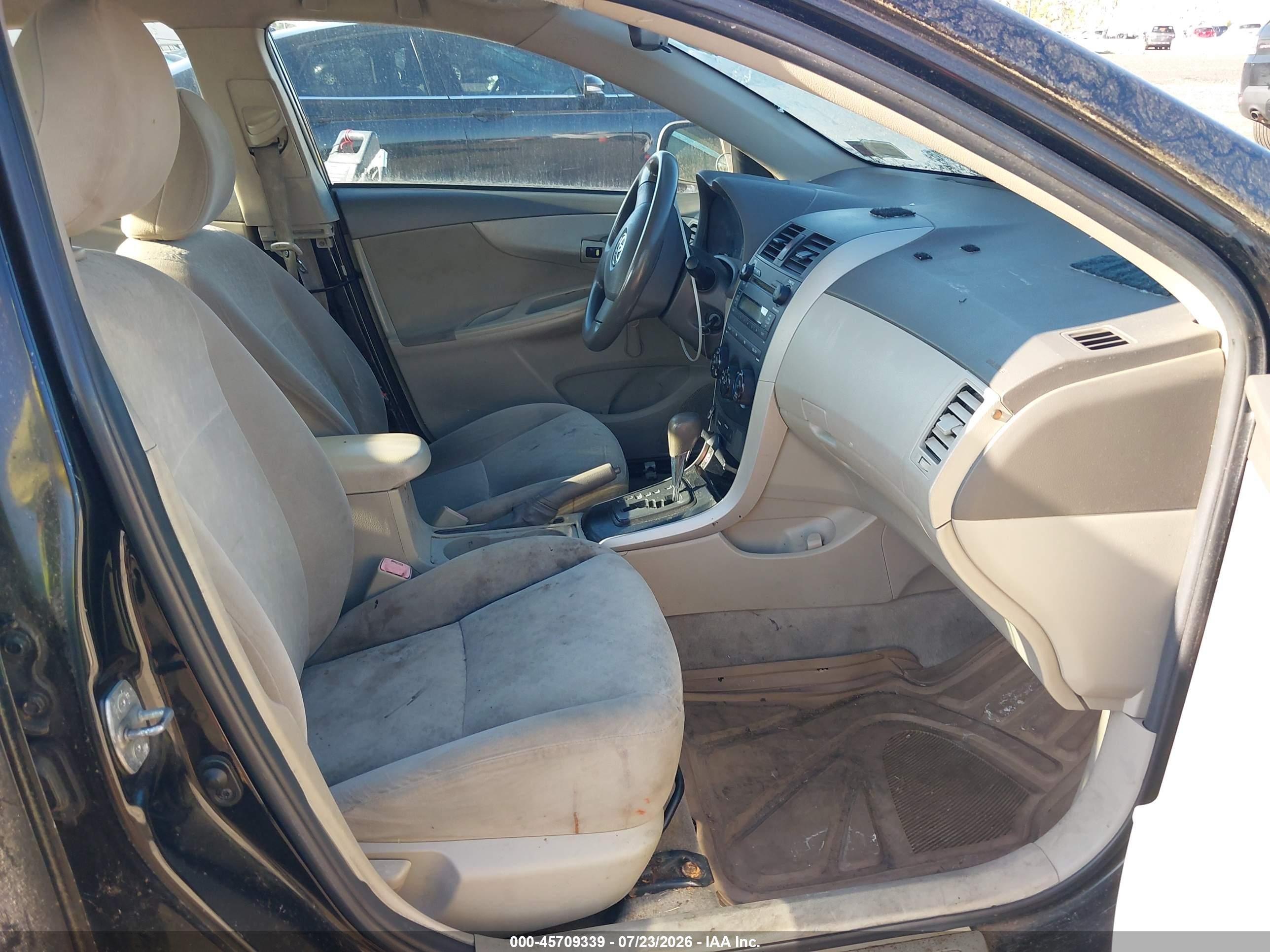 2009 Toyota Corolla Черный vin: 2T1BU40EX9C020355