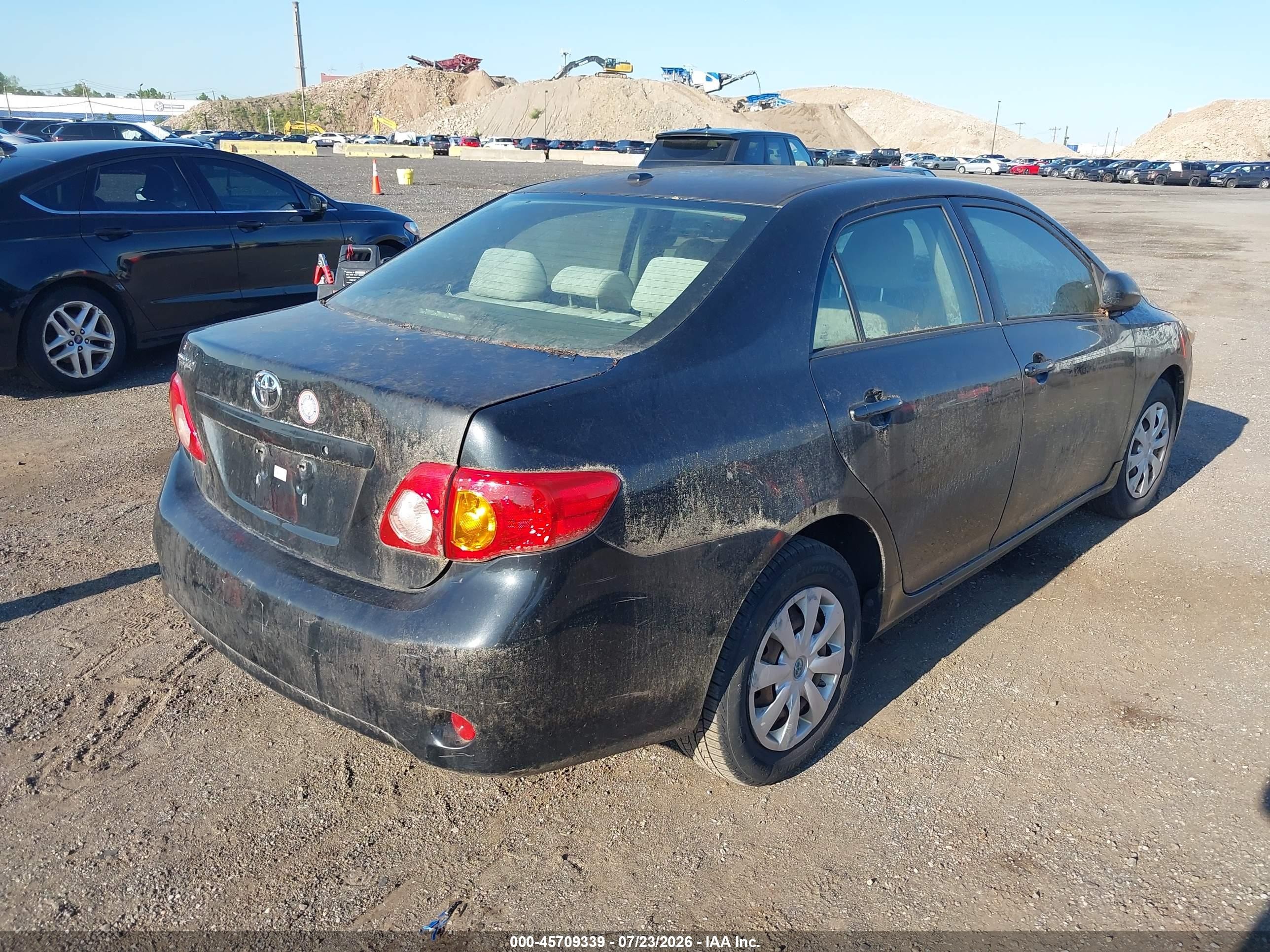 2009 Toyota Corolla Черный vin: 2T1BU40EX9C020355