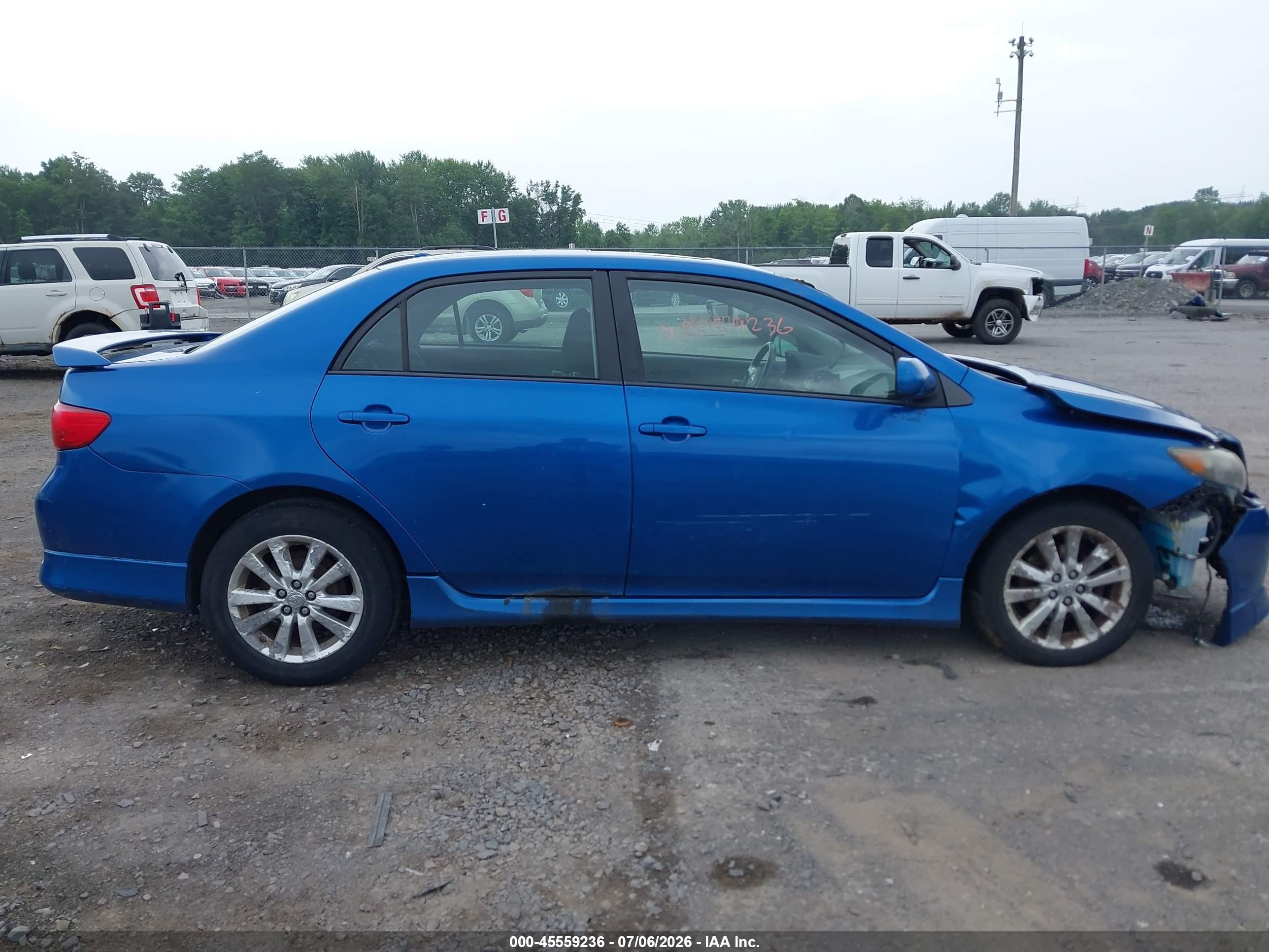 2009 Toyota Corolla S Blue vin: 2T1BU40EX9C024969