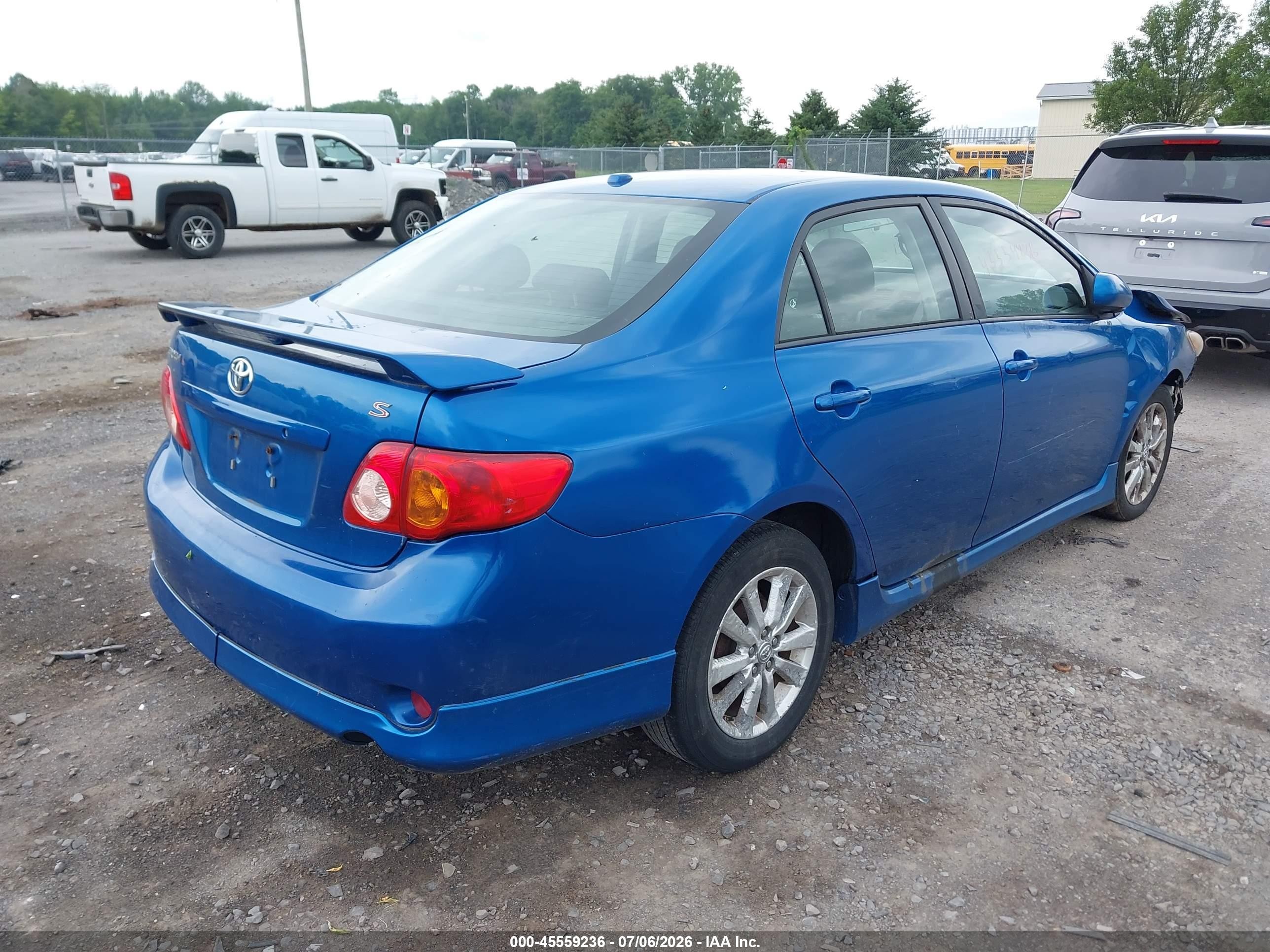 2009 Toyota Corolla S Blue vin: 2T1BU40EX9C024969