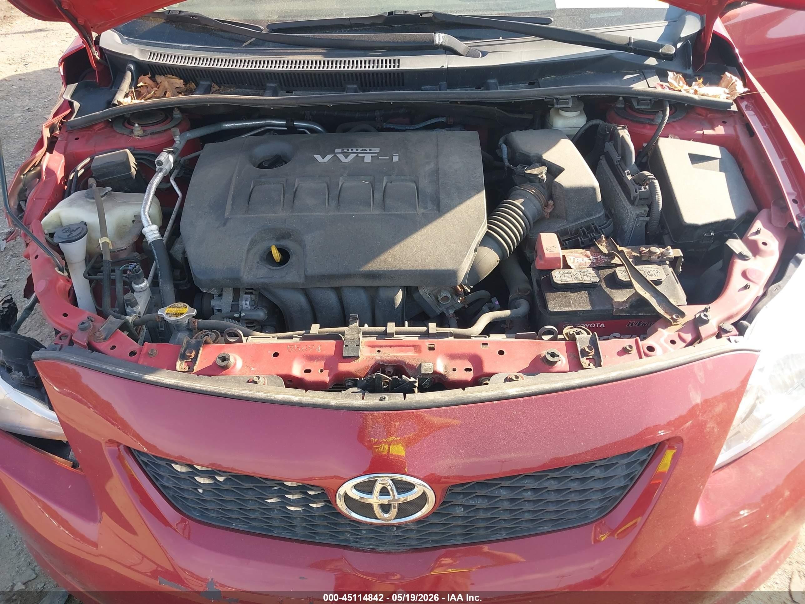 2009 Toyota Corolla Le Red vin: 2T1BU40EX9C101601