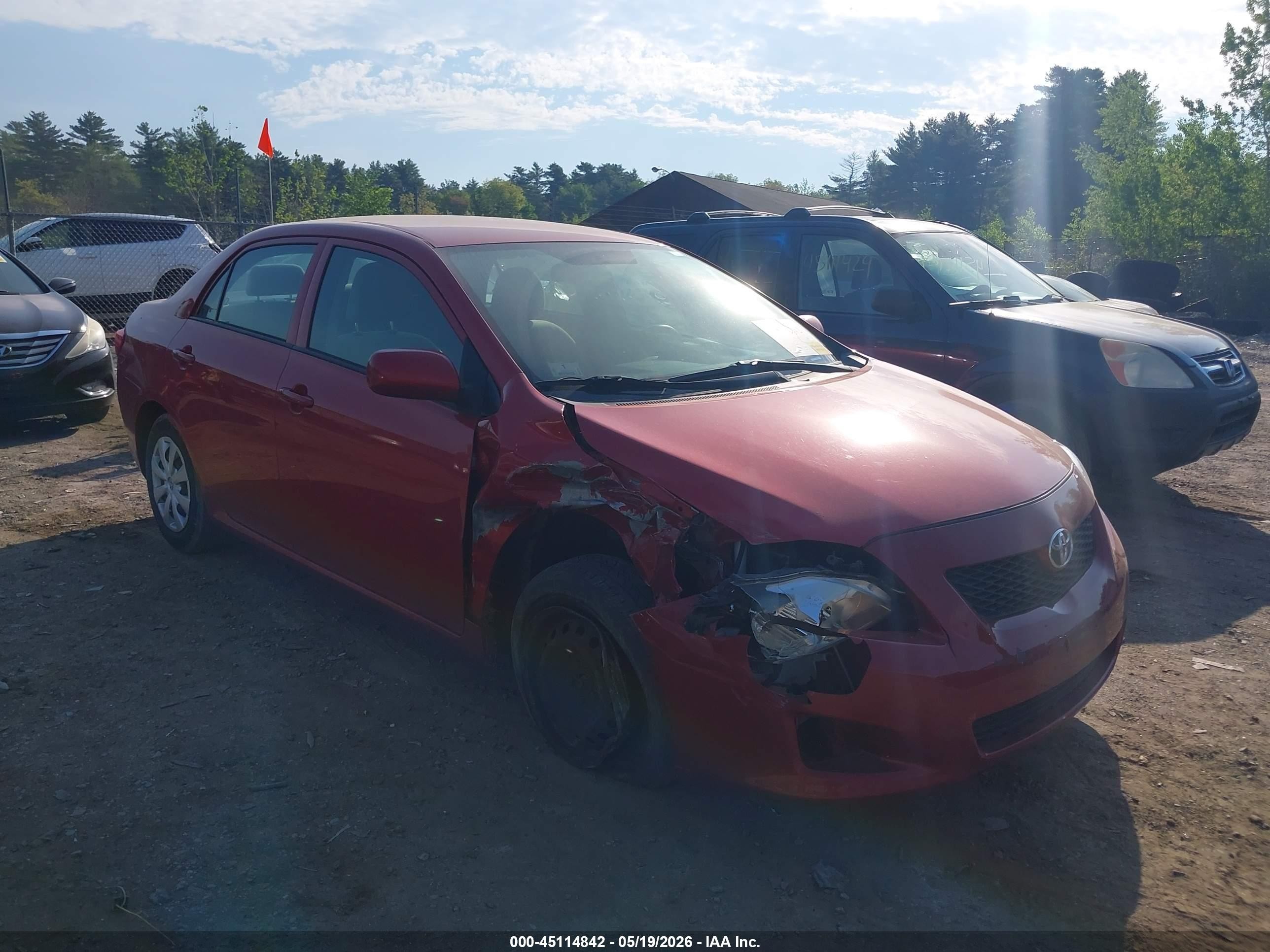 2009 Toyota Corolla Le Red vin: 2T1BU40EX9C101601
