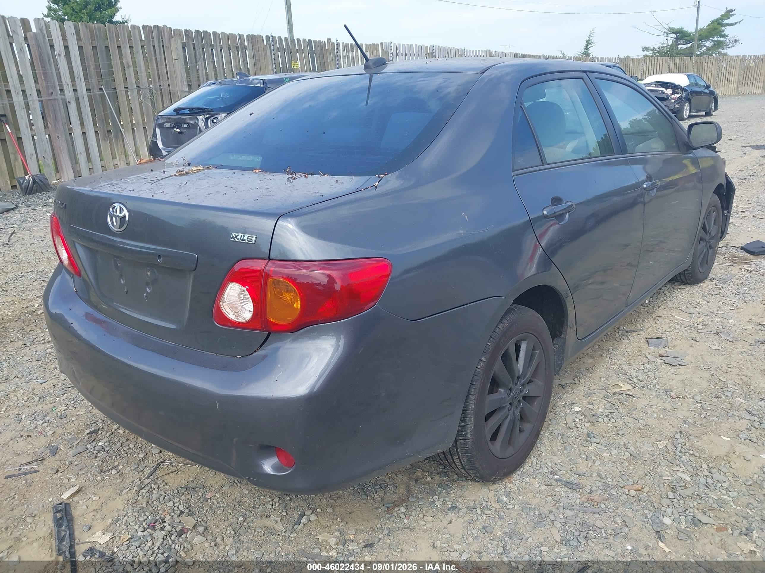 2009 Toyota Corolla Xle Gray vin: 2T1BU40EX9C119046