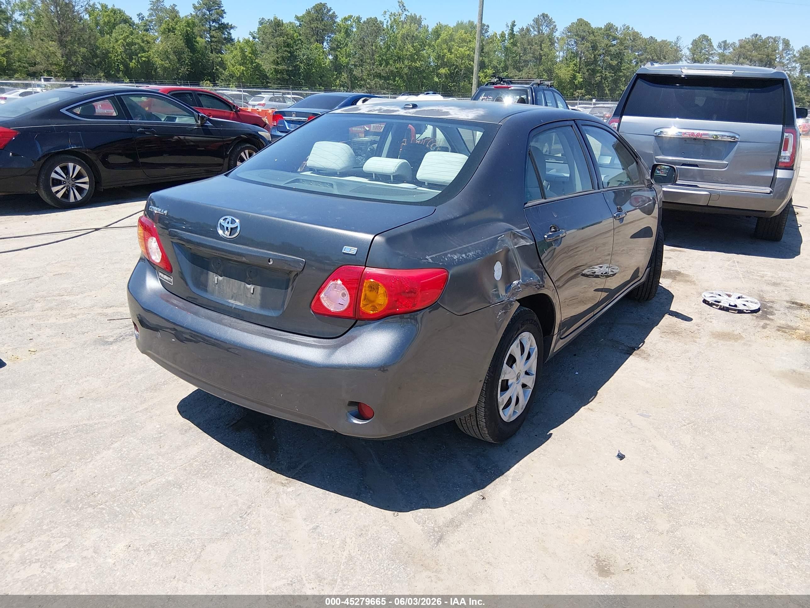 2009 Toyota Corolla Le Gray vin: 2T1BU40EX9C120603