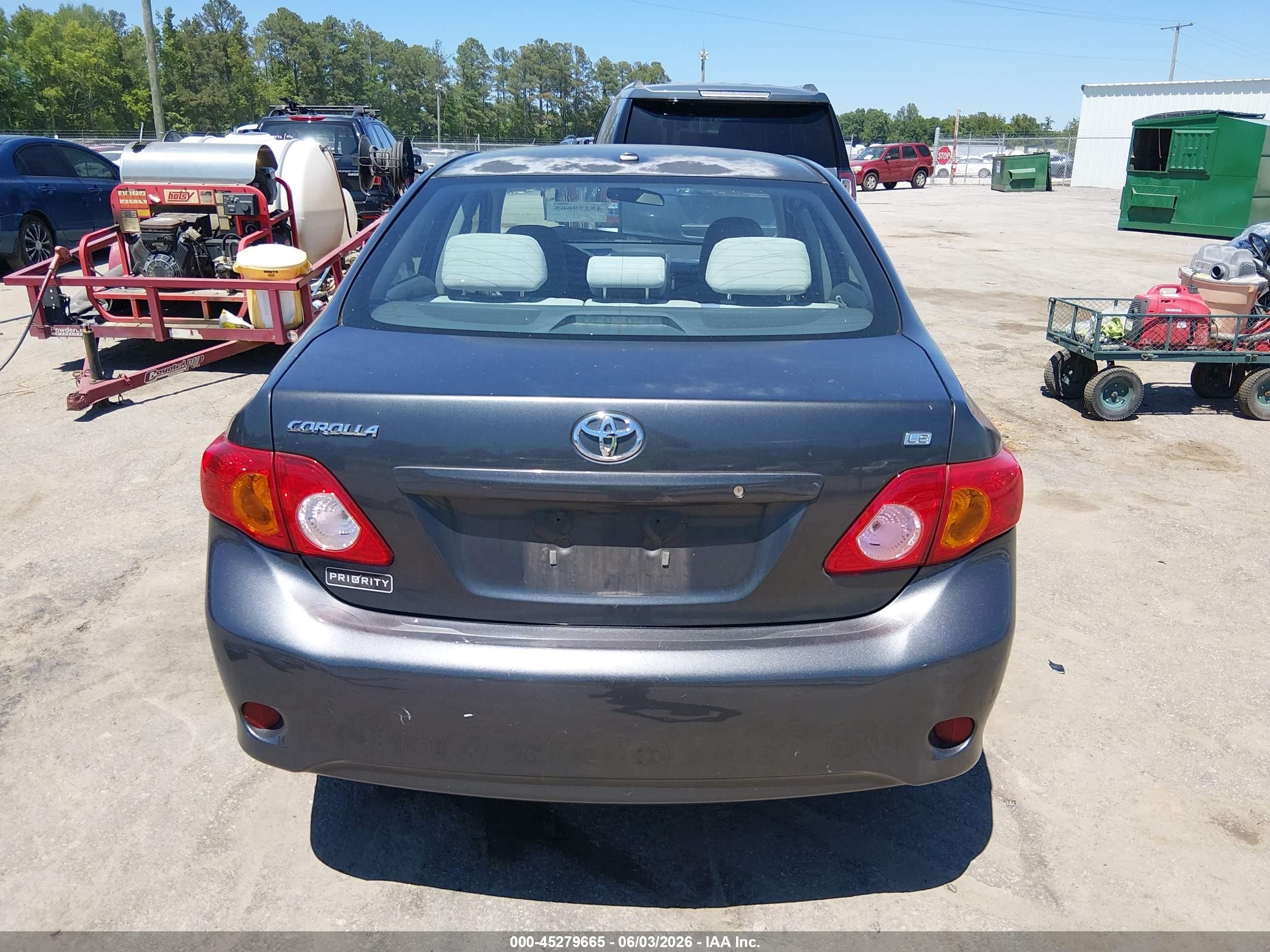 2009 Toyota Corolla Le Gray vin: 2T1BU40EX9C120603