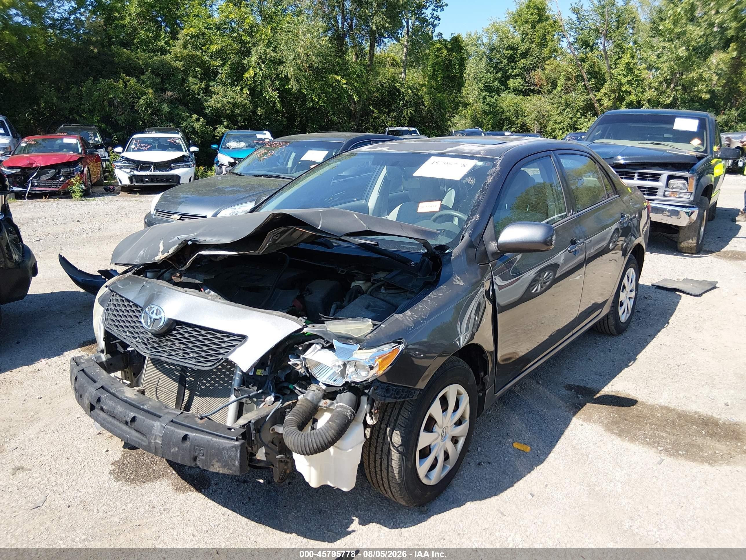 2009 Toyota Corolla Le Gray vin: 2T1BU40EX9C133965