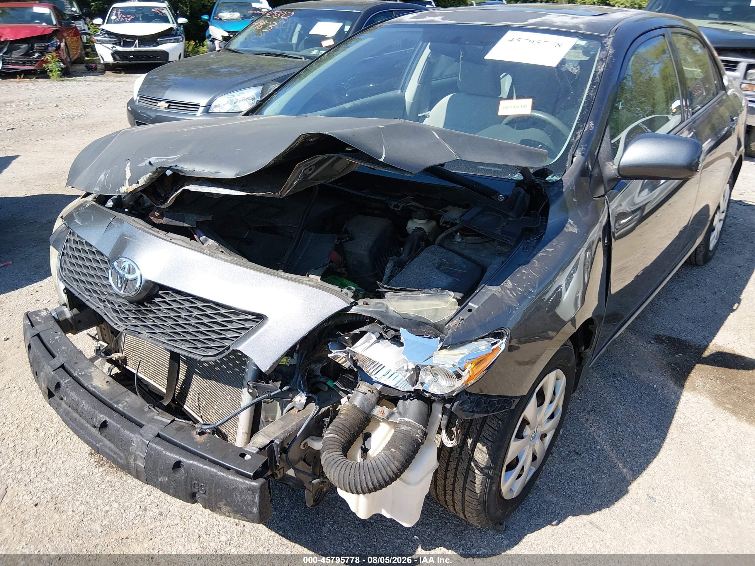 2009 Toyota Corolla Le Gray vin: 2T1BU40EX9C133965