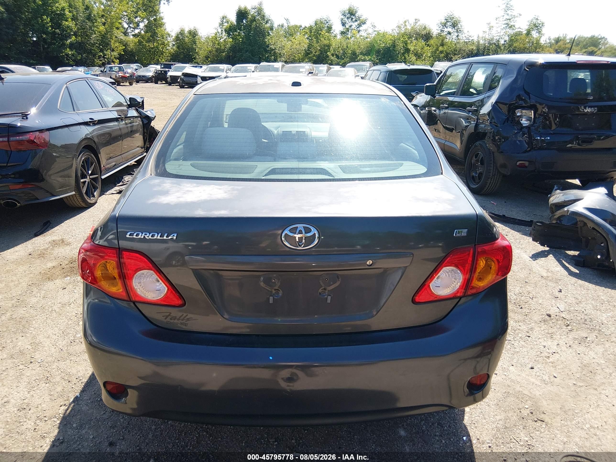 2009 Toyota Corolla Le Gray vin: 2T1BU40EX9C133965