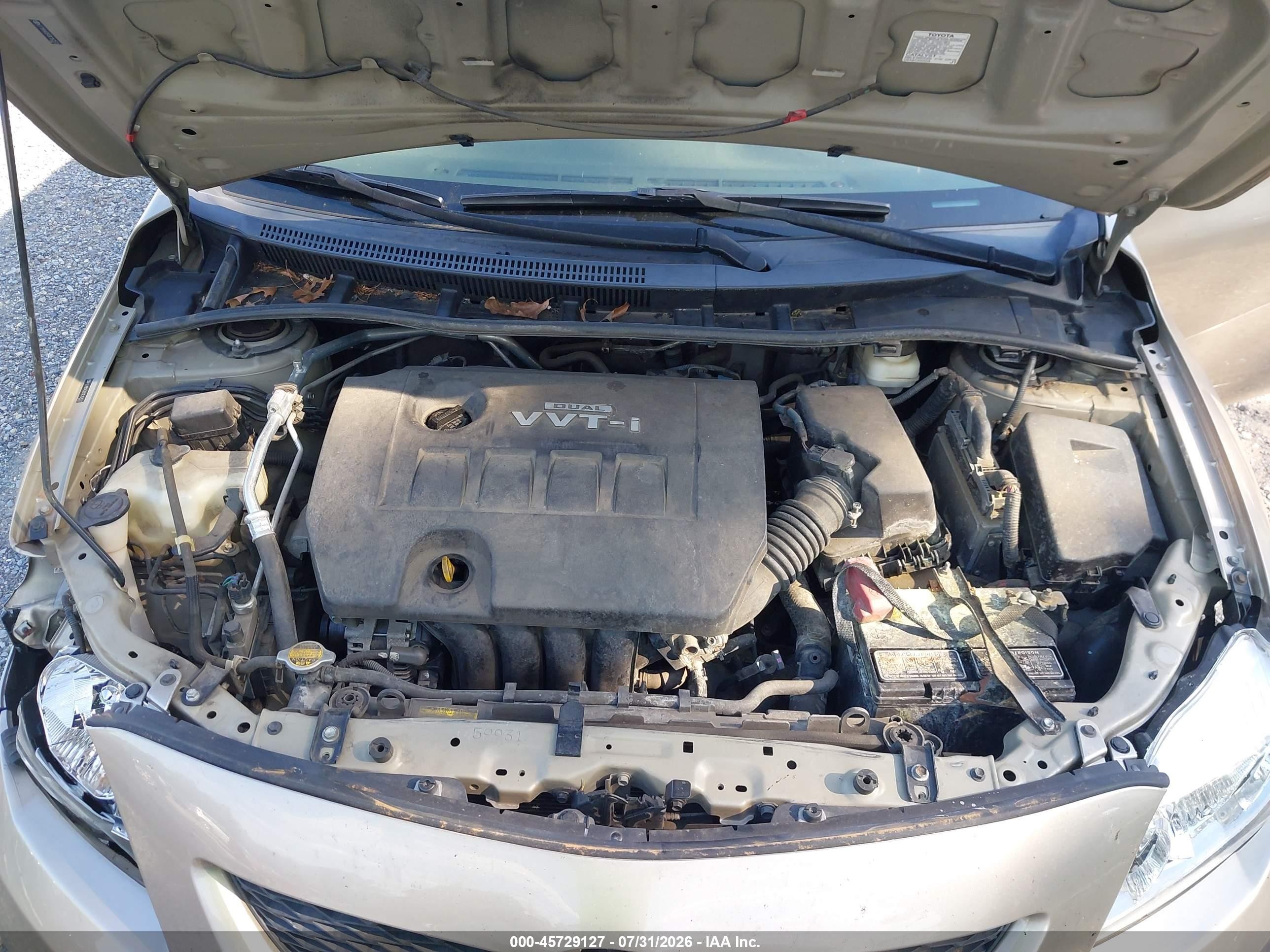 2009 Toyota Corolla Le Gold vin: 2T1BU40EX9C152533