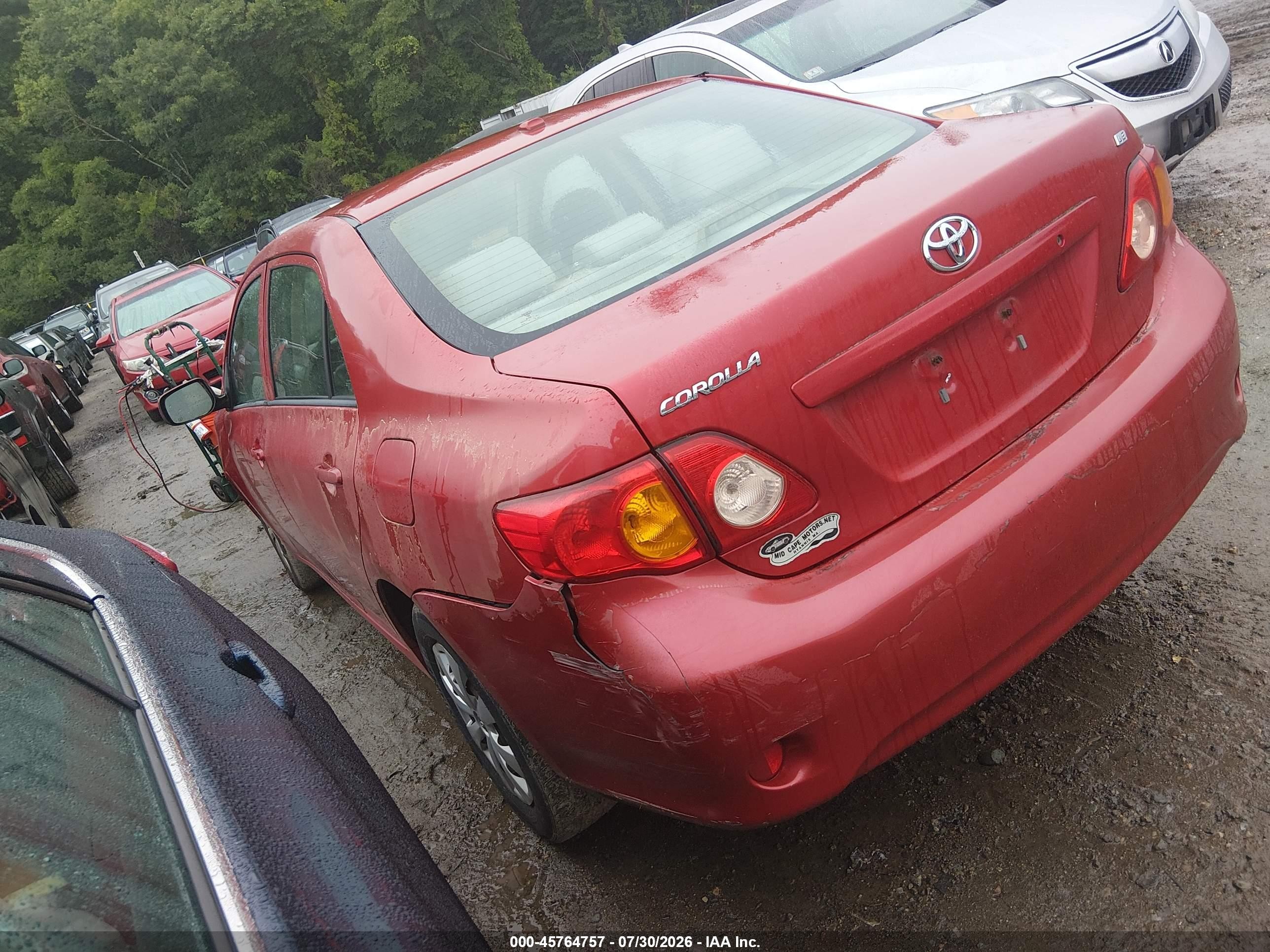 2010 Toyota Corolla Le Красный vin: 2T1BU4EE0AC254968