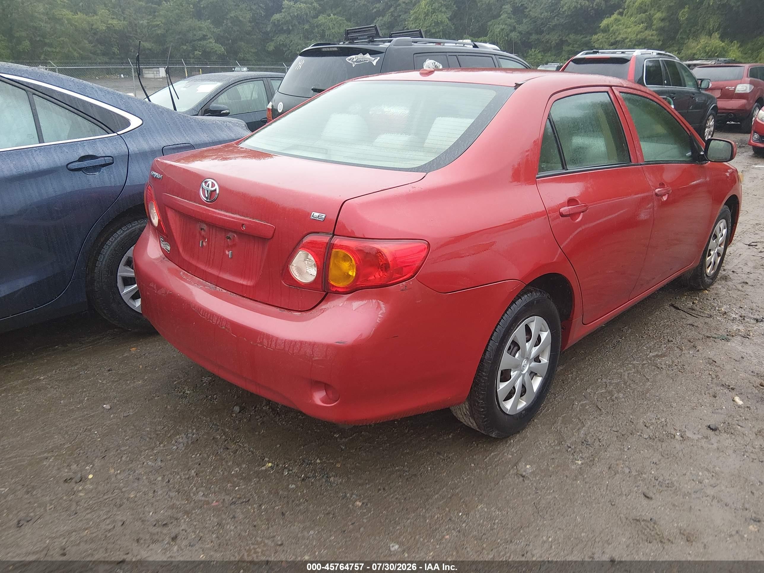 2010 Toyota Corolla Le Красный vin: 2T1BU4EE0AC254968