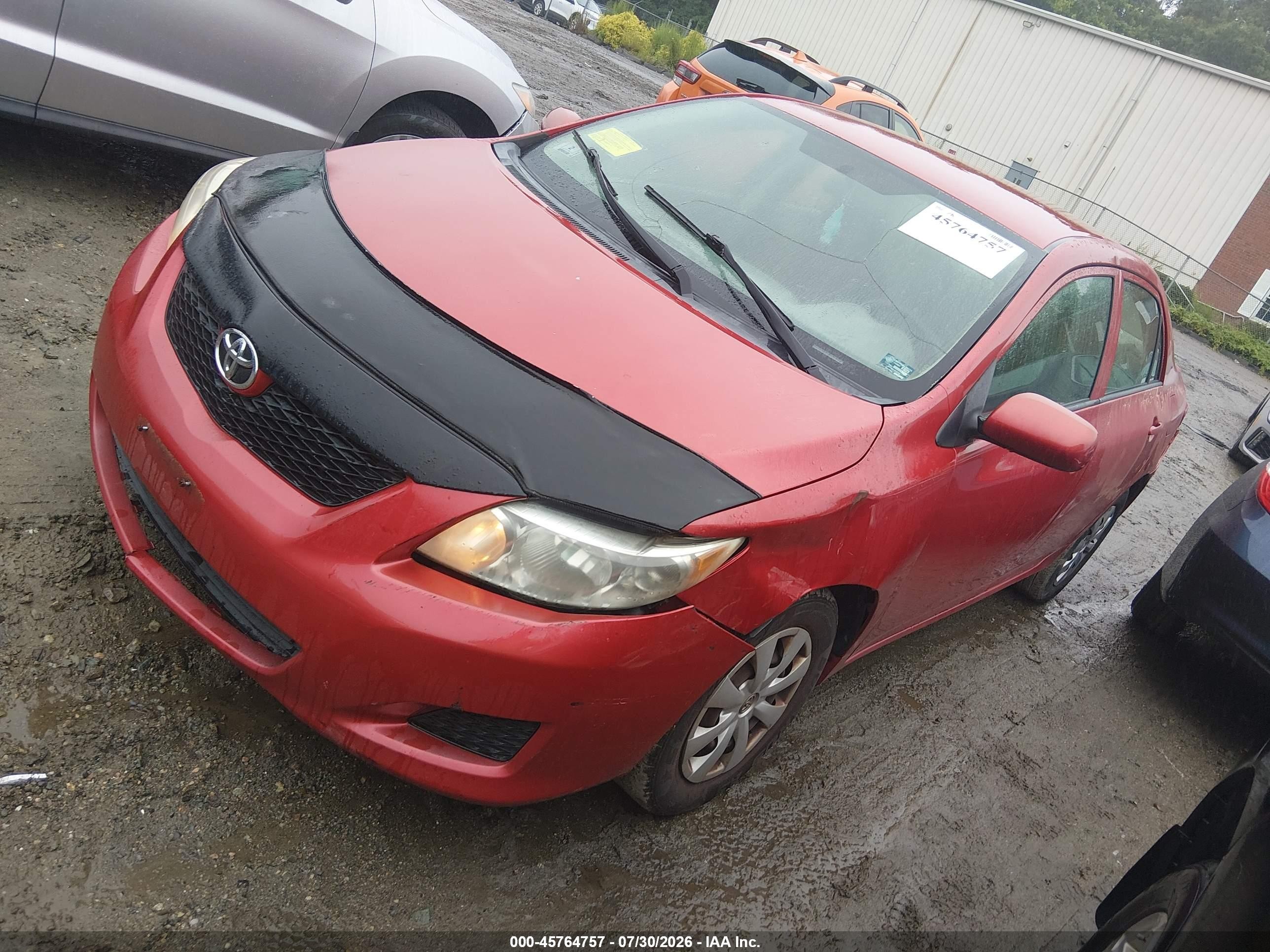 2010 Toyota Corolla Le Красный vin: 2T1BU4EE0AC254968