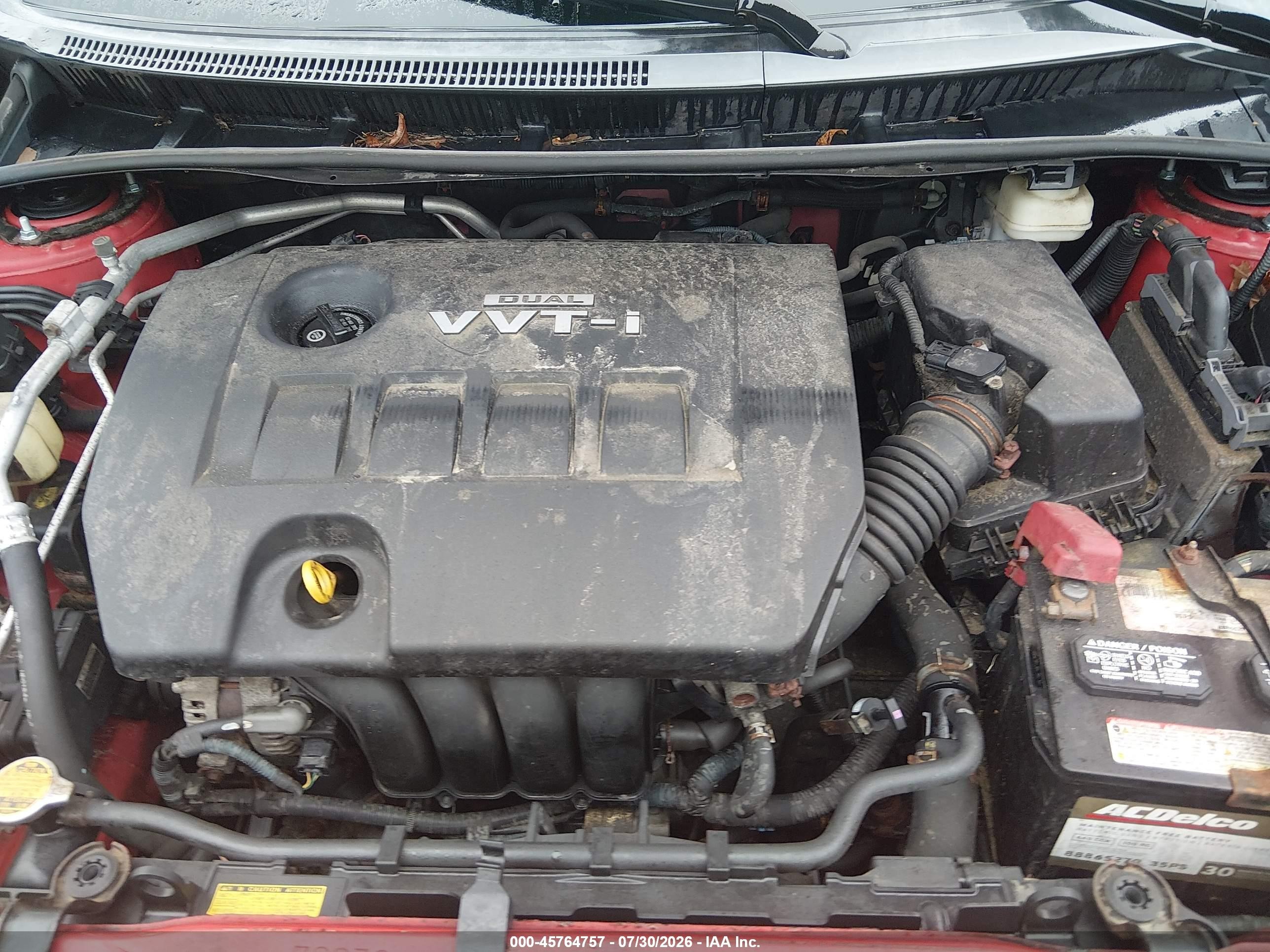 2010 Toyota Corolla Le Красный vin: 2T1BU4EE0AC254968