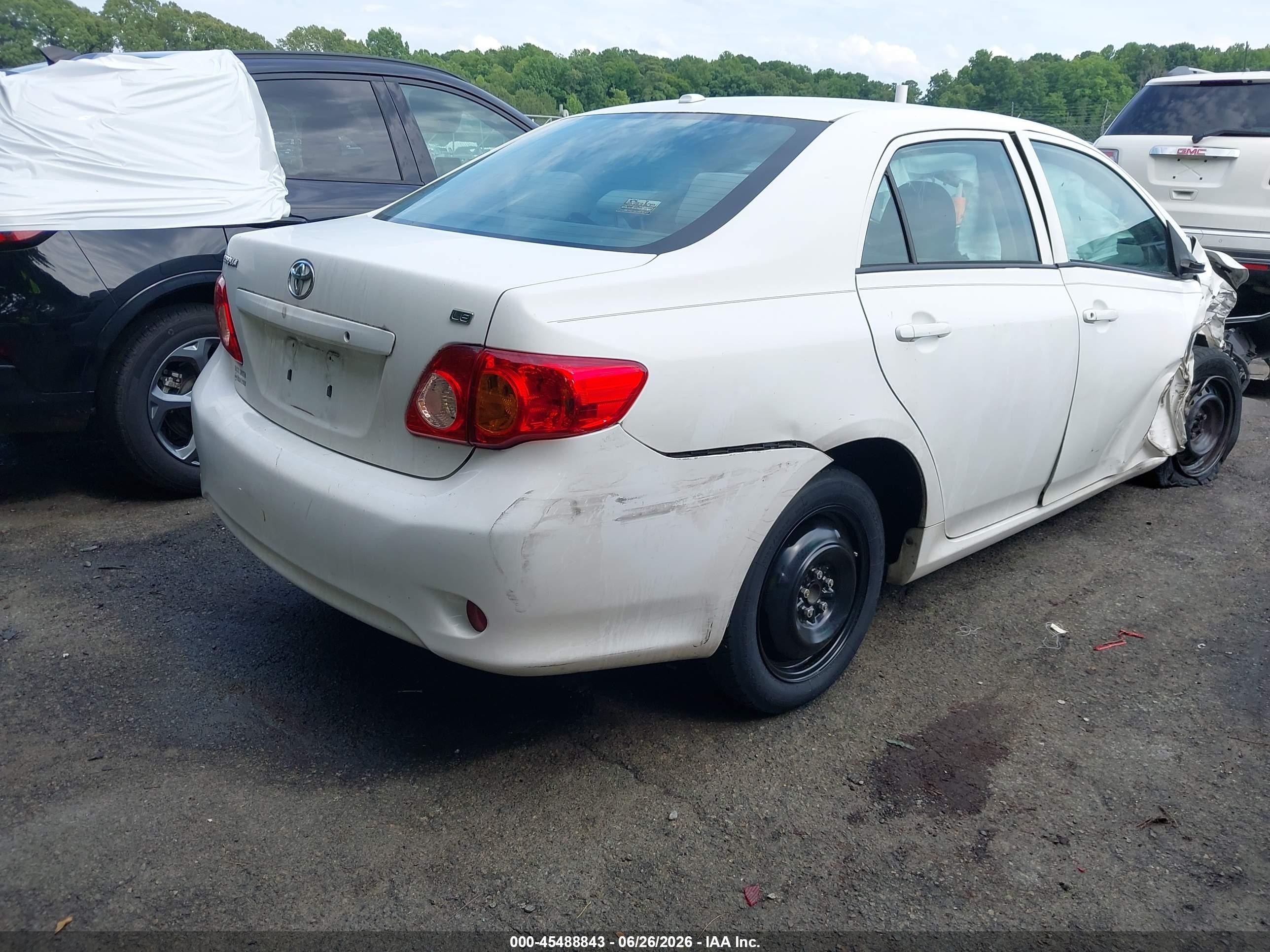 2010 Toyota Corolla Le White vin: 2T1BU4EE0AC270104