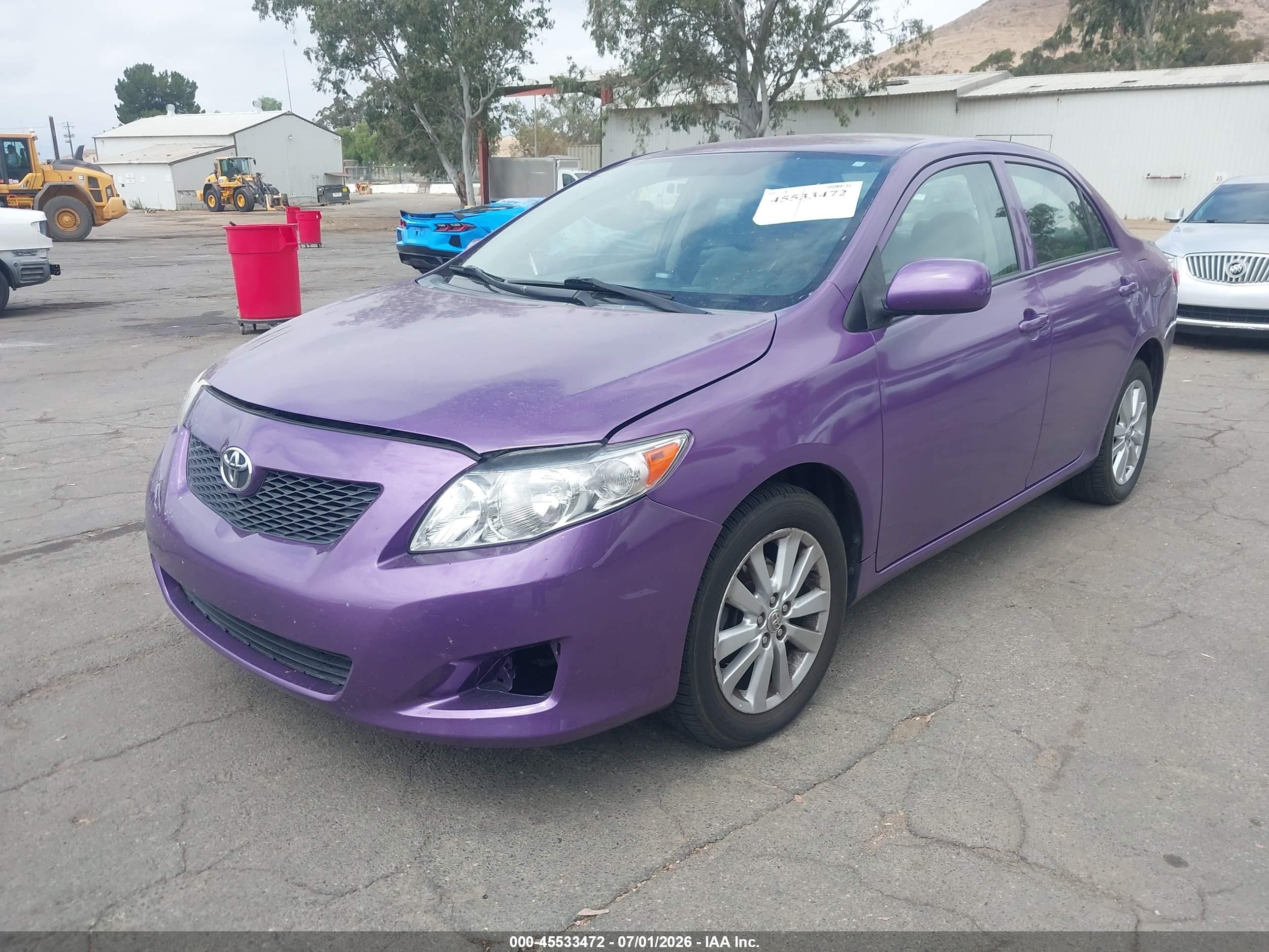 2010 Toyota Corolla Le Purple vin: 2T1BU4EE0AC277411