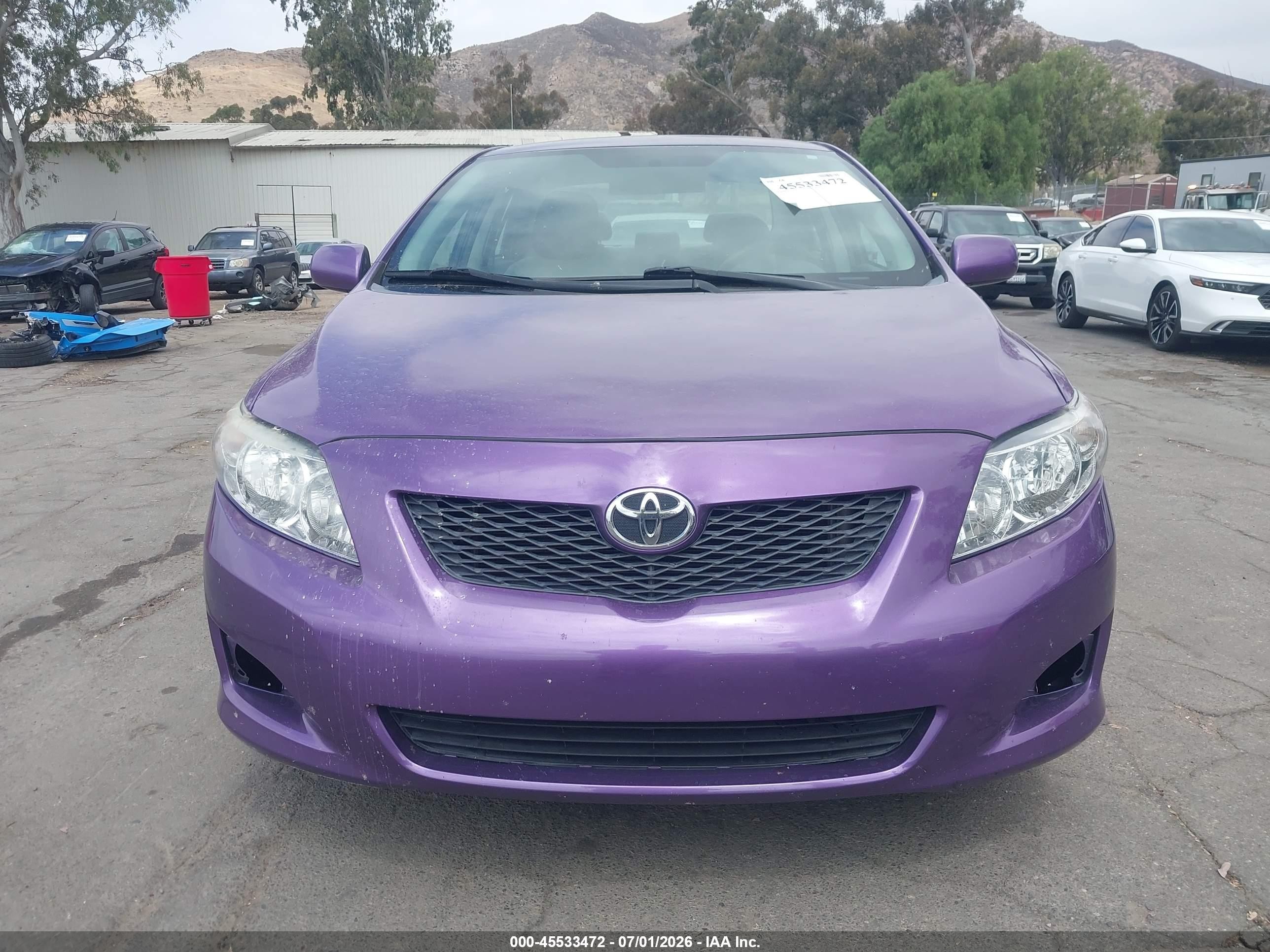 2010 Toyota Corolla Le Purple vin: 2T1BU4EE0AC277411