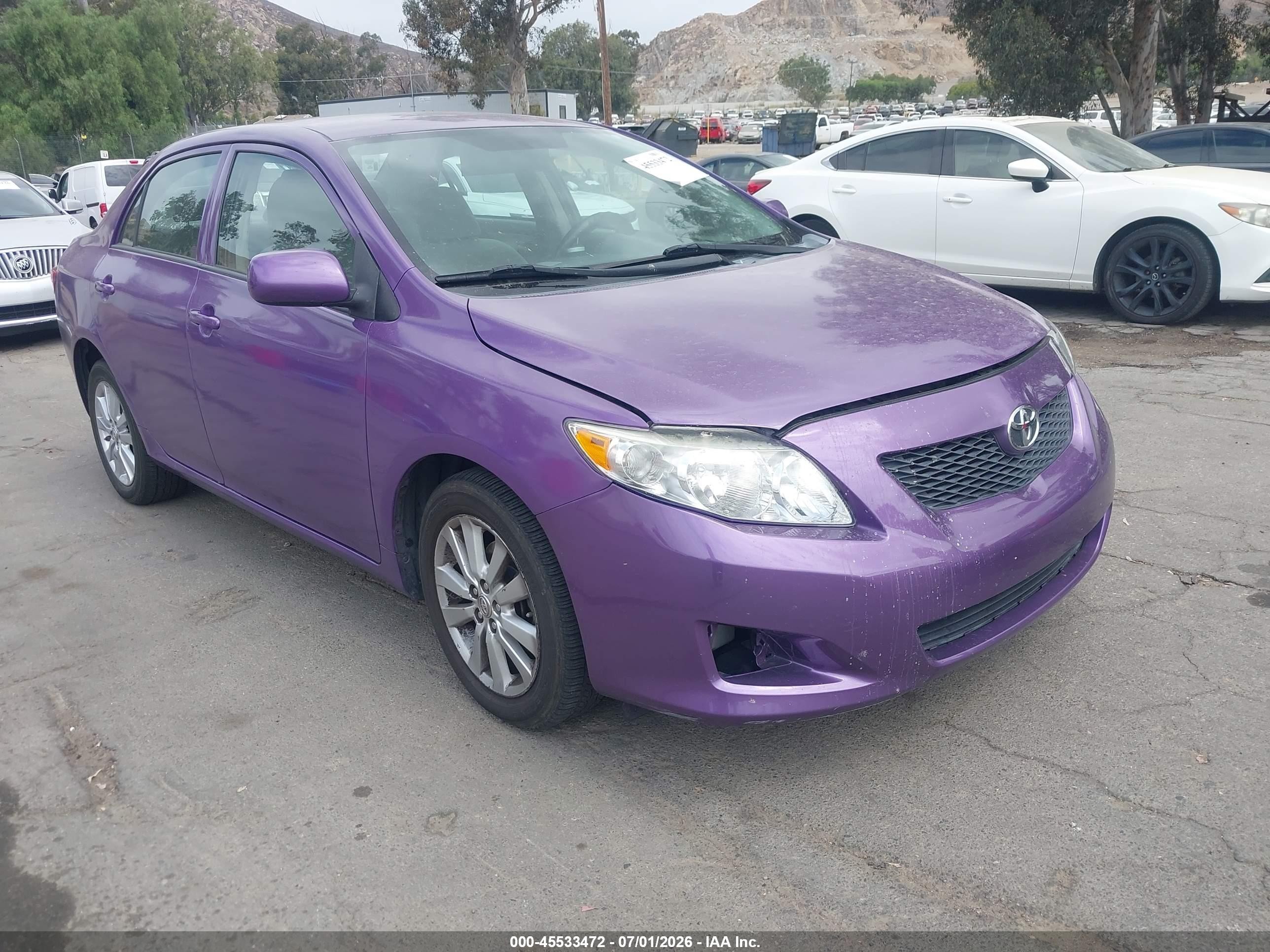 2010 Toyota Corolla Le Purple vin: 2T1BU4EE0AC277411