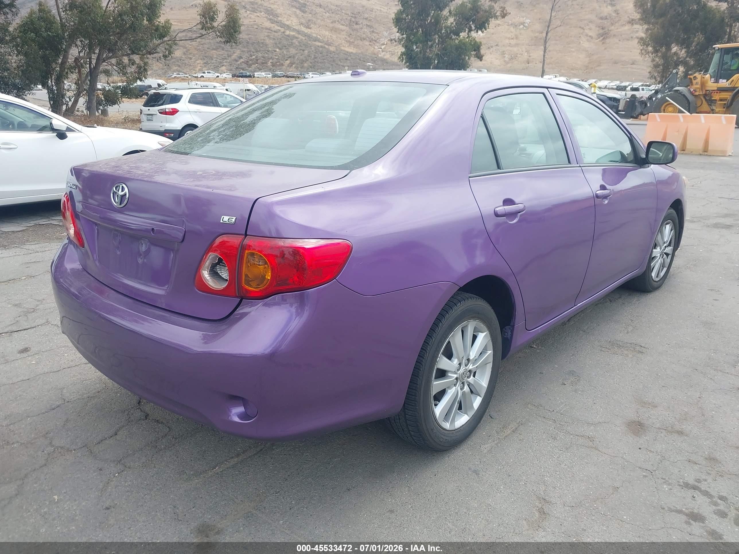 2010 Toyota Corolla Le Purple vin: 2T1BU4EE0AC277411