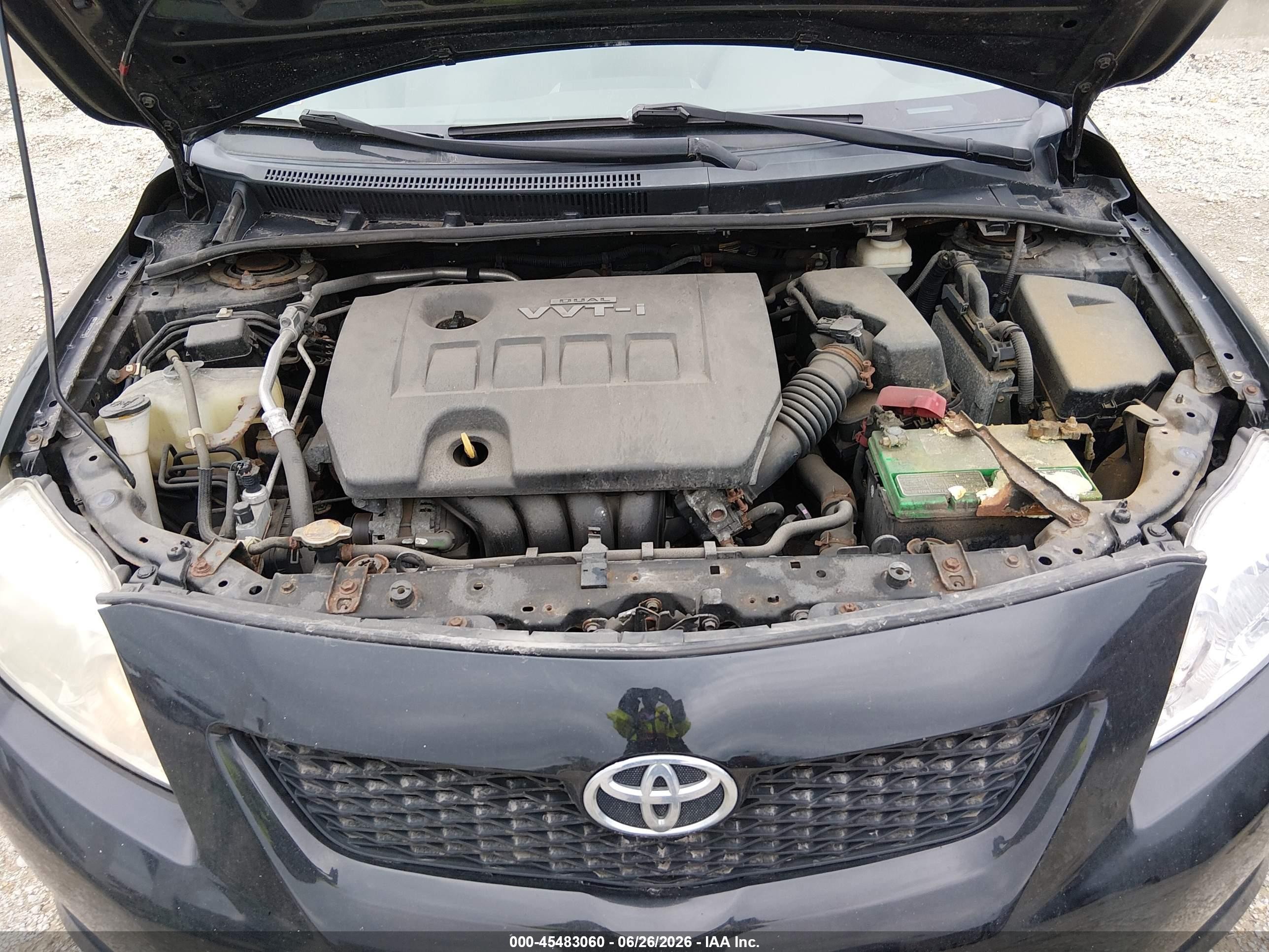 2010 Toyota Corolla Le Black vin: 2T1BU4EE0AC313484