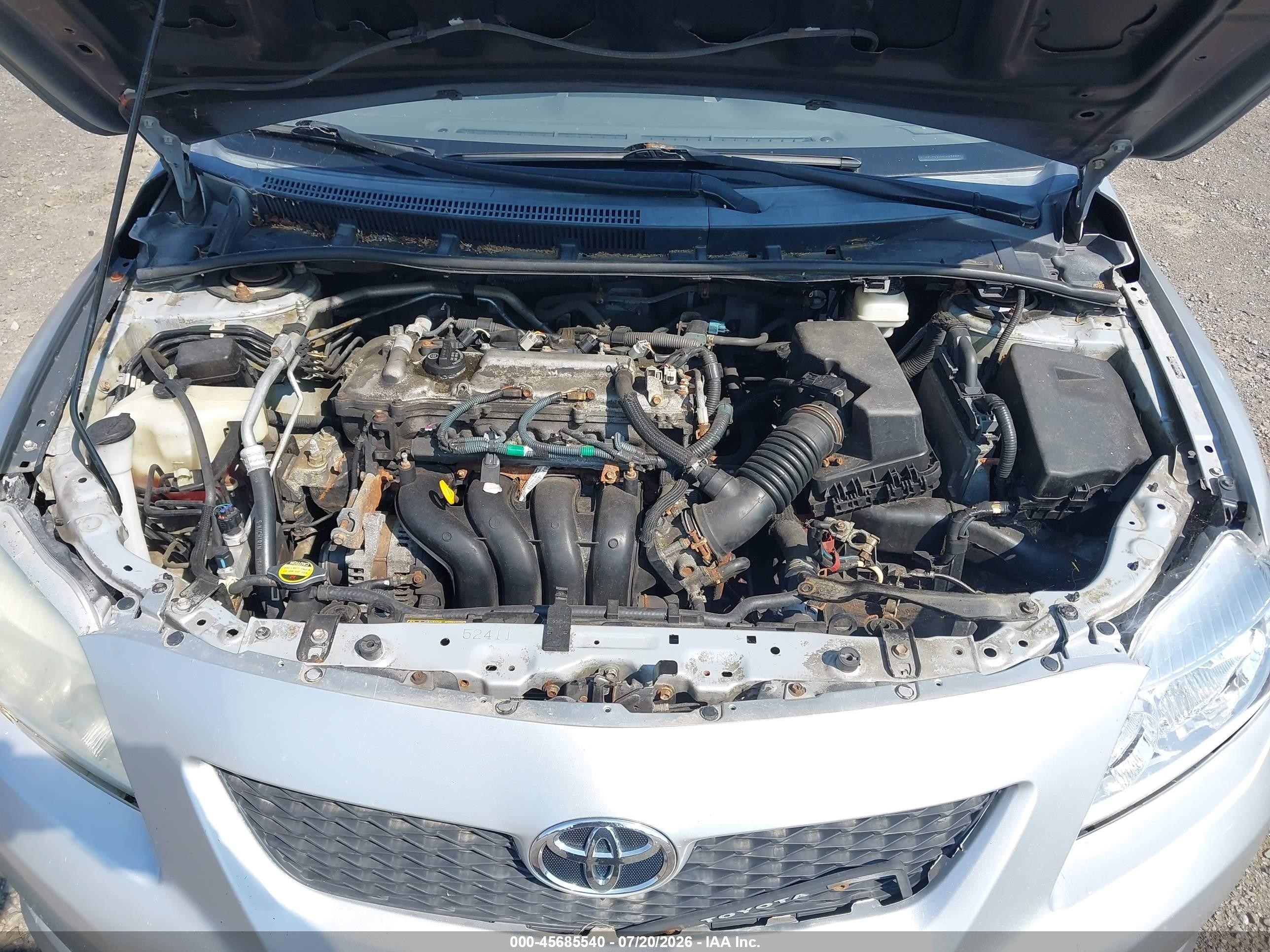 2010 Toyota Corolla Xle Silver vin: 2T1BU4EE0AC329586