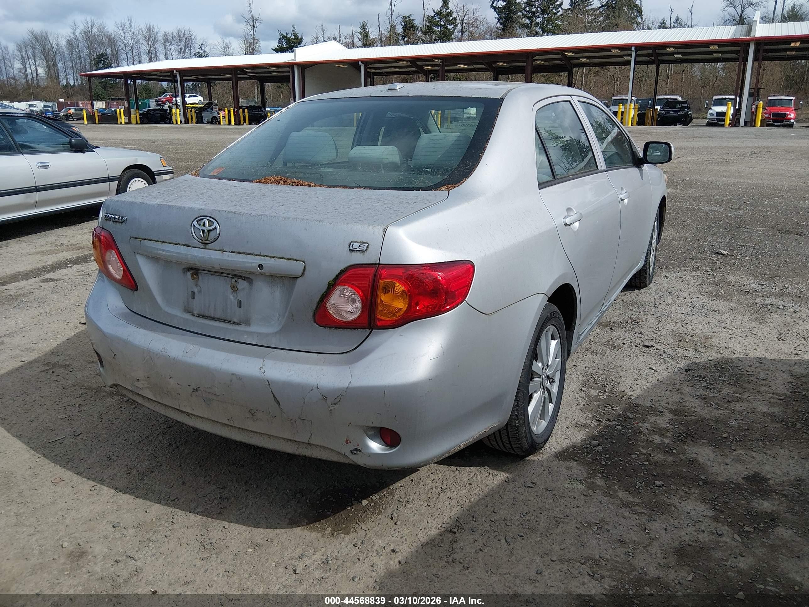 2010 Toyota Corolla Le Gray vin: 2T1BU4EE0AC432653