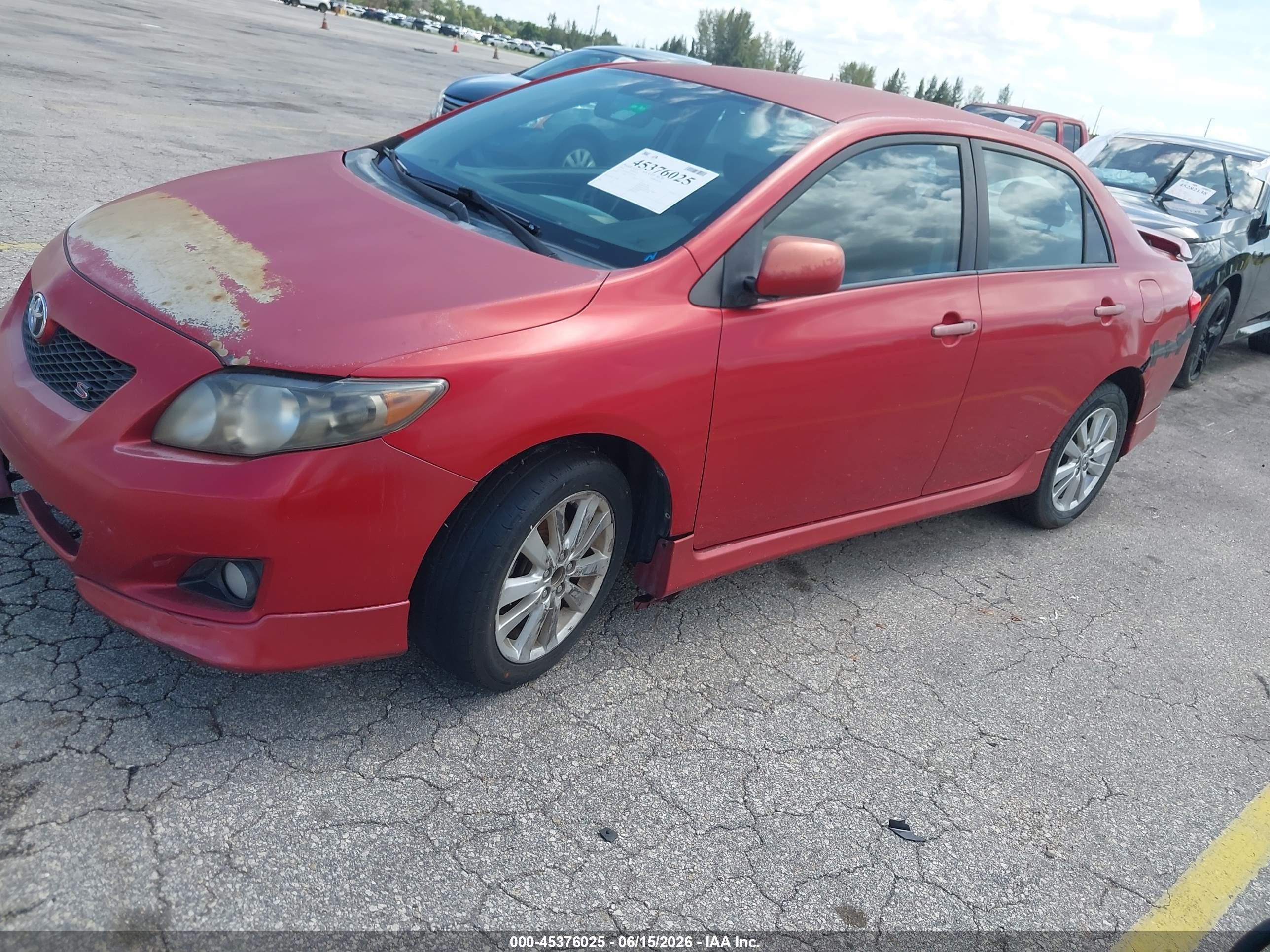 2010 Toyota Corolla S Red vin: 2T1BU4EE0AC463272