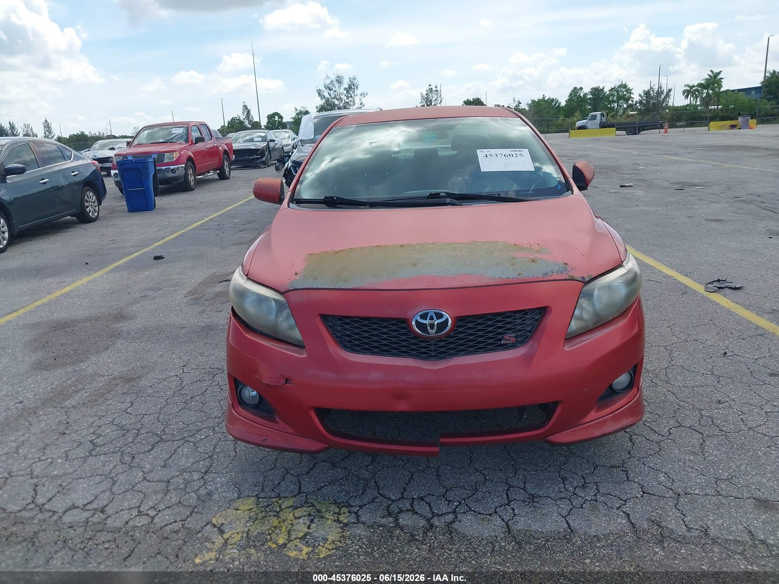 2010 Toyota Corolla S Red vin: 2T1BU4EE0AC463272