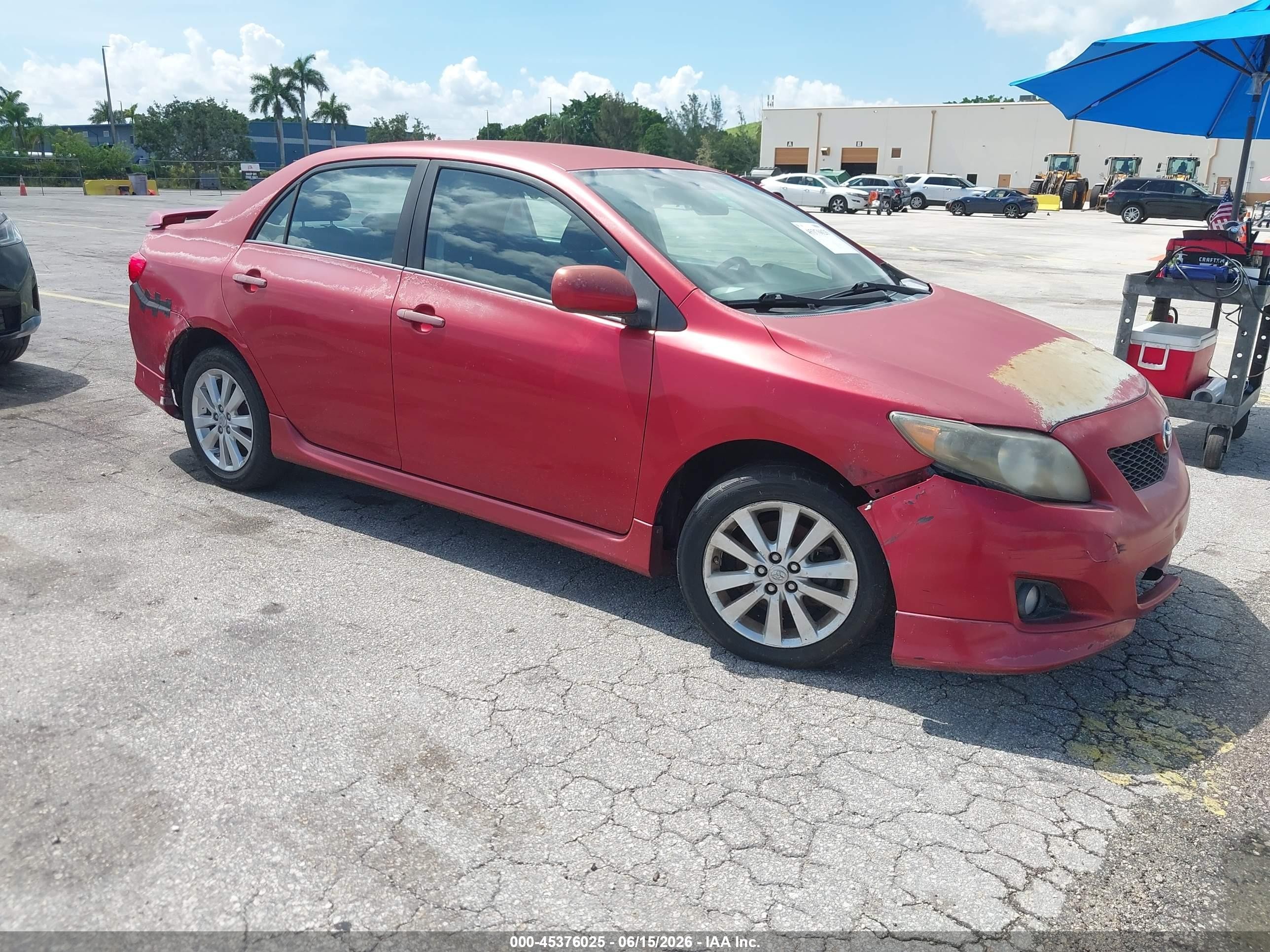 2010 Toyota Corolla S Red vin: 2T1BU4EE0AC463272