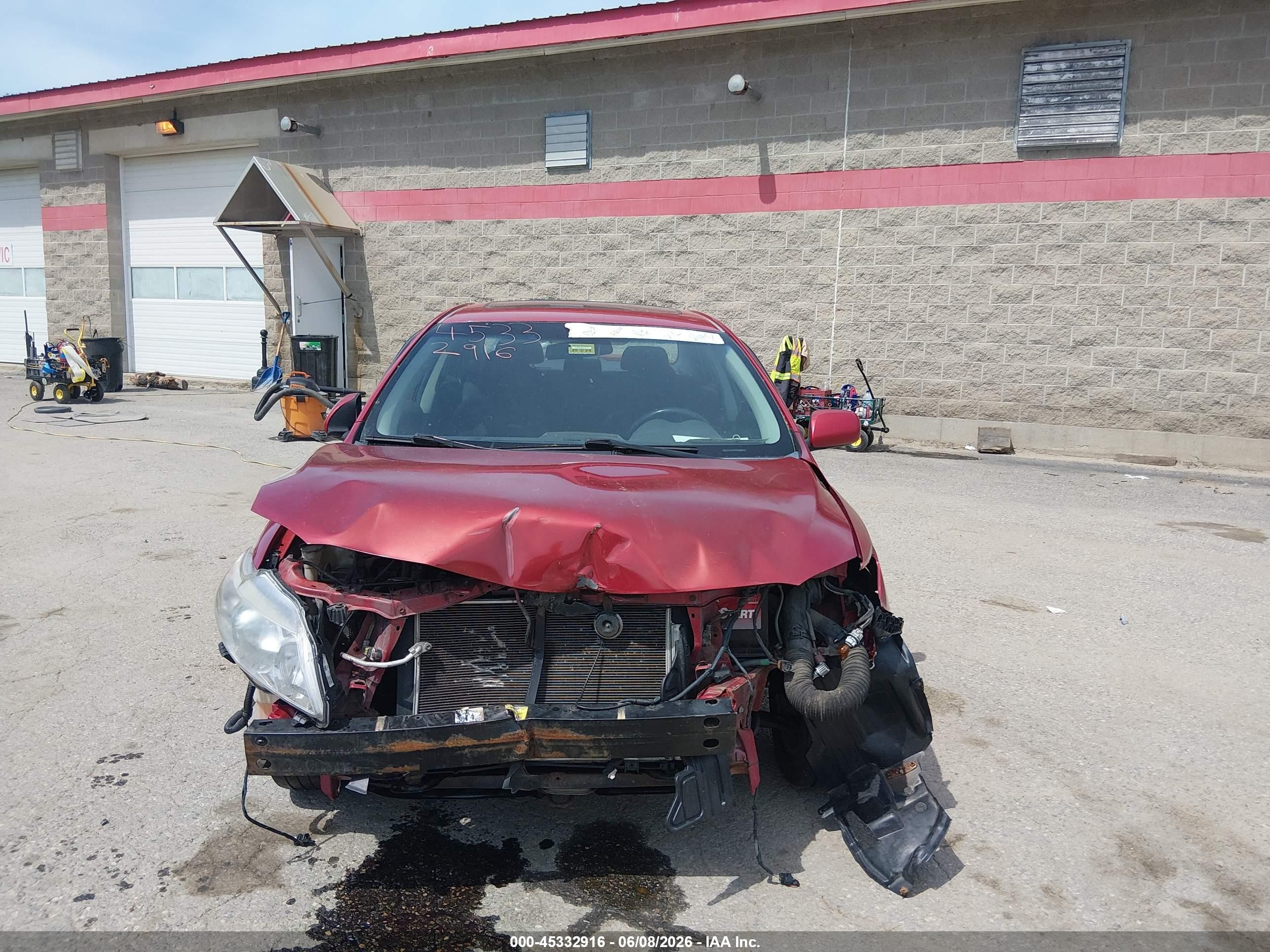 2010 Toyota Corolla S Burgundy vin: 2T1BU4EE0AC469279