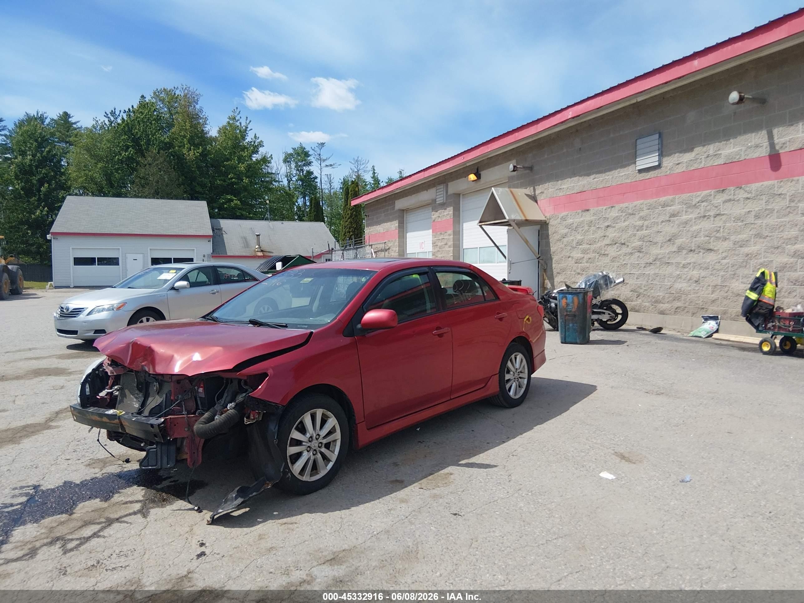 2010 Toyota Corolla S Burgundy vin: 2T1BU4EE0AC469279