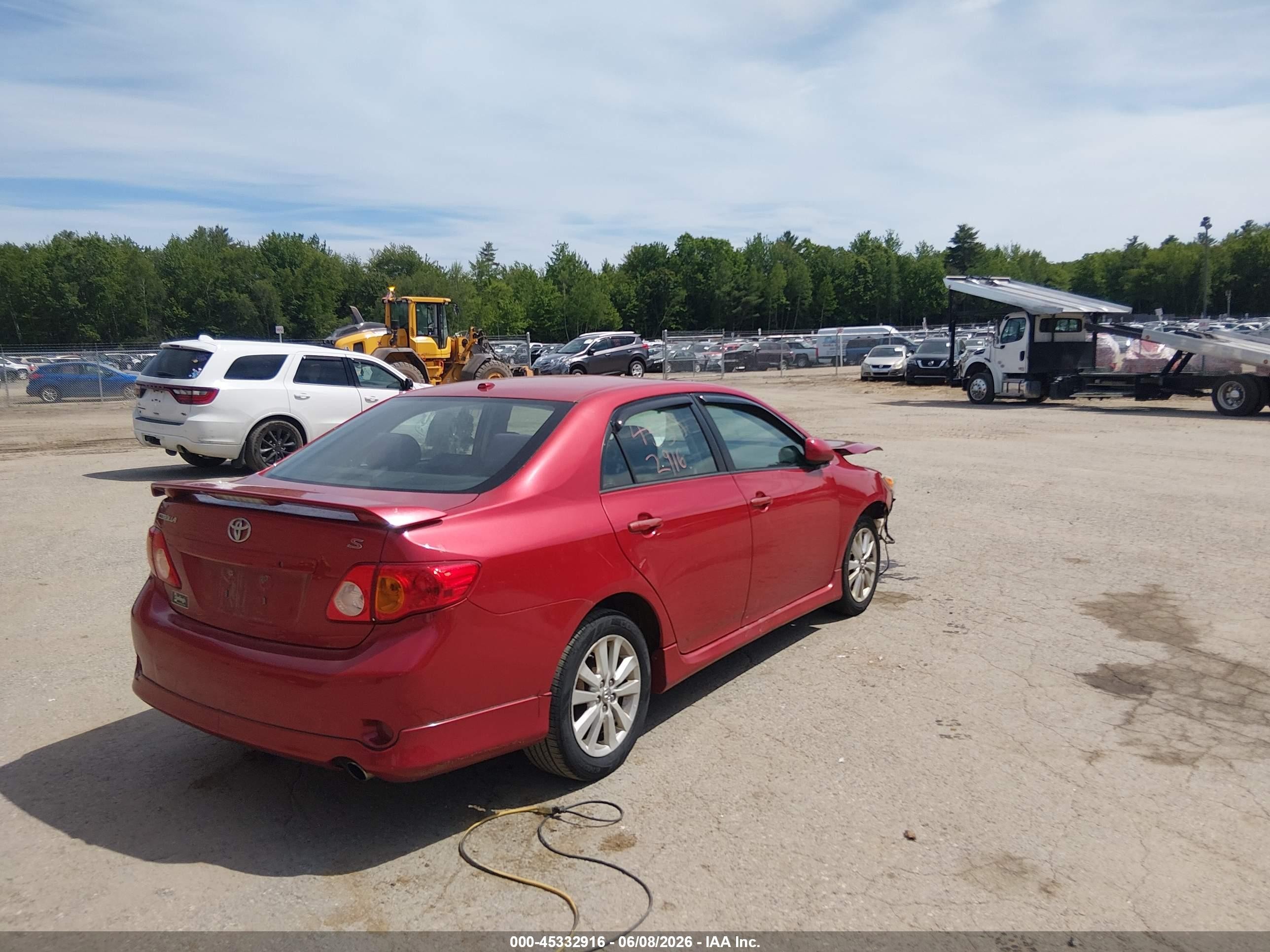 2010 Toyota Corolla S Burgundy vin: 2T1BU4EE0AC469279