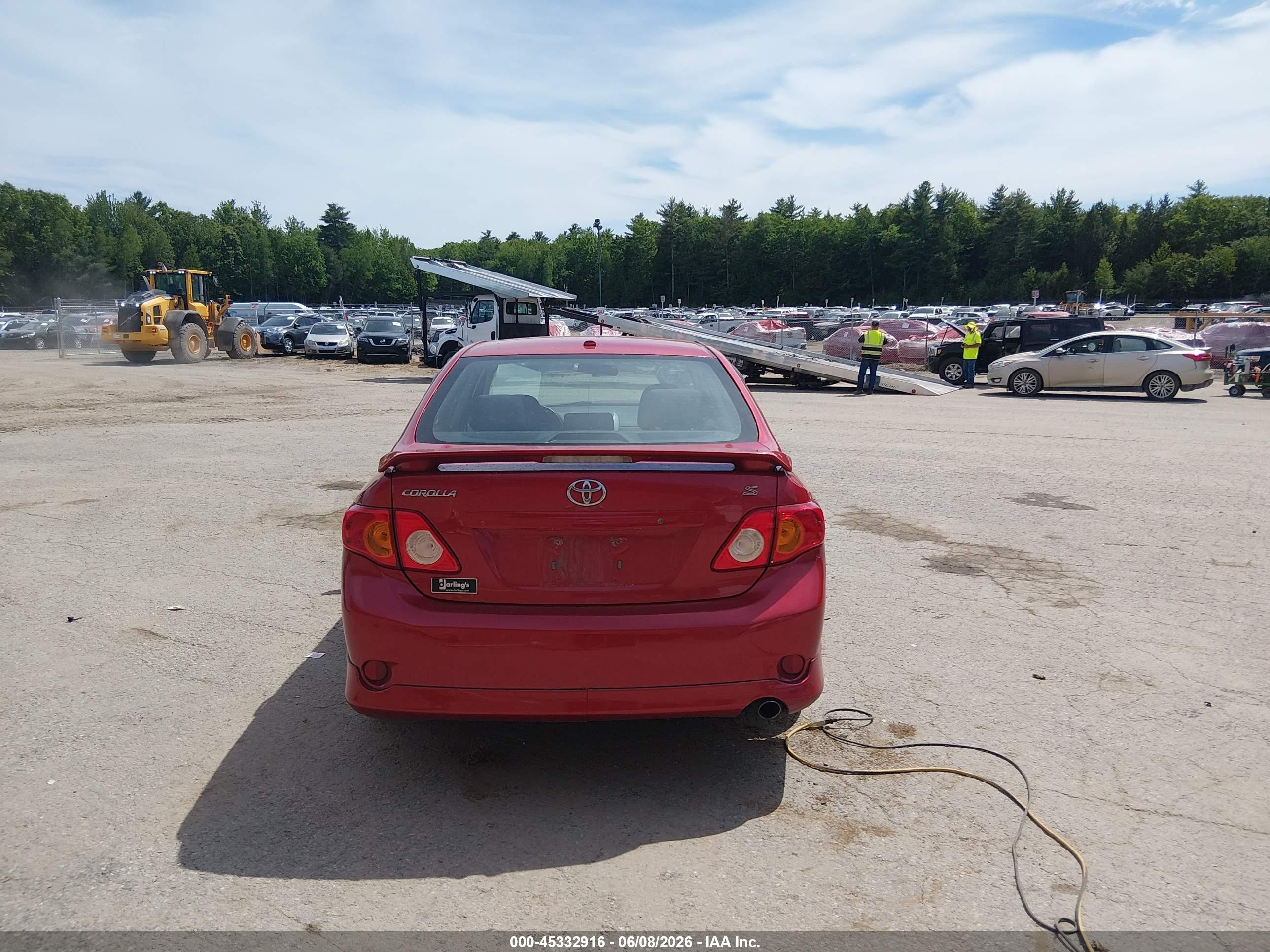 2010 Toyota Corolla S Burgundy vin: 2T1BU4EE0AC469279