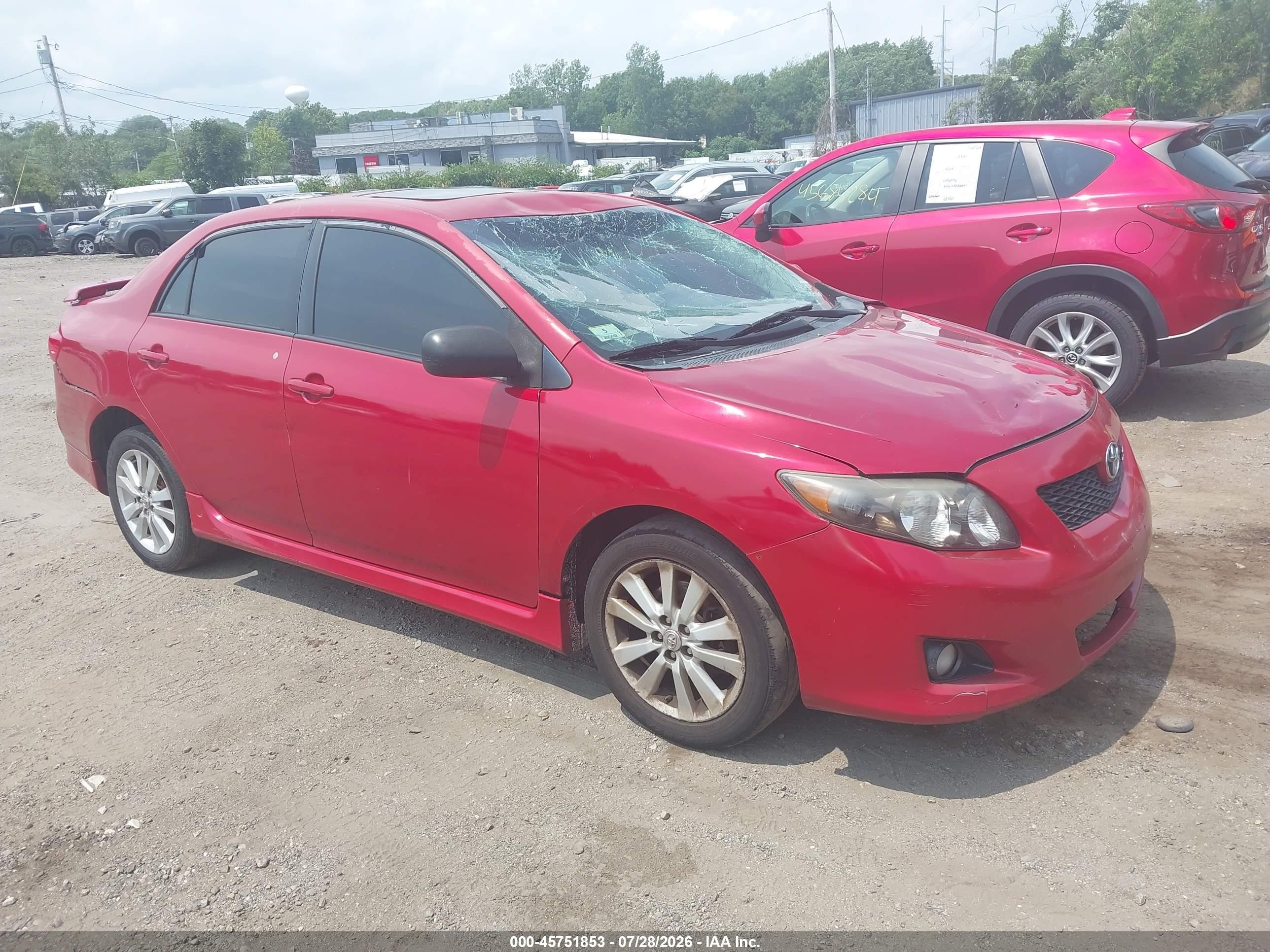 2010 Toyota Corolla S Red vin: 2T1BU4EE0AC471663
