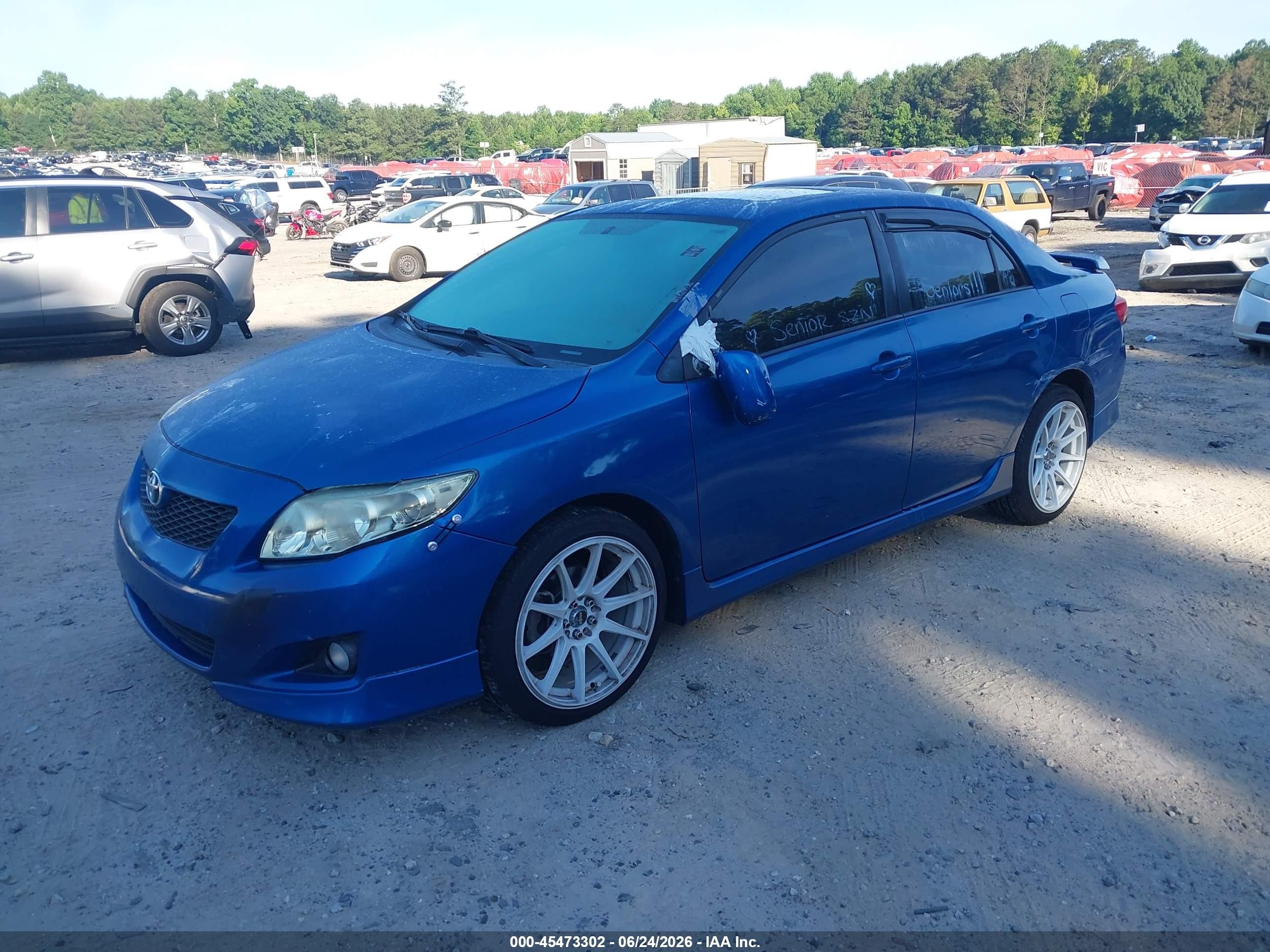 2010 Toyota Corolla S Blue vin: 2T1BU4EE0AC479035