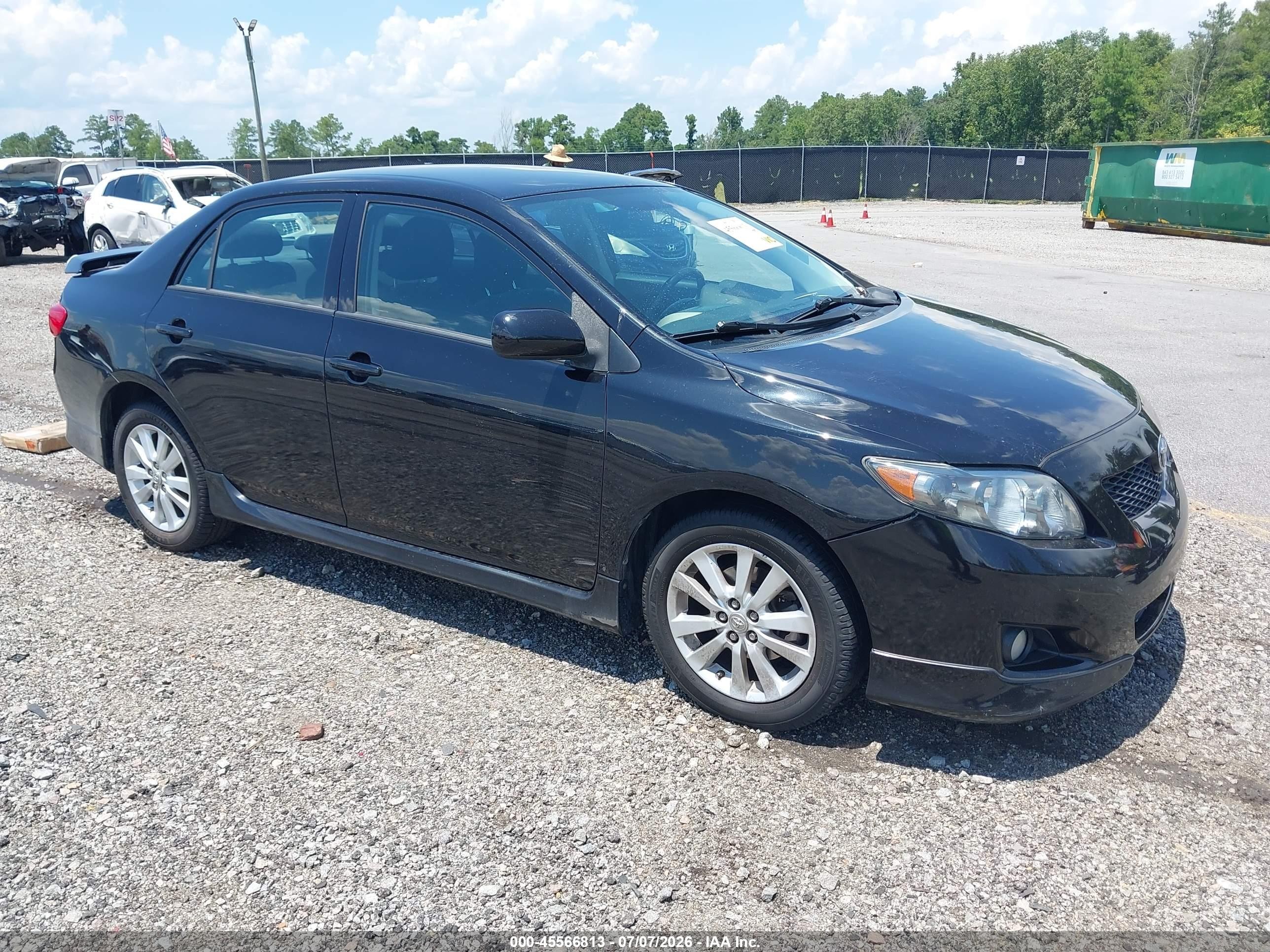 2010 Toyota Corolla S Black vin: 2T1BU4EE0AC479763